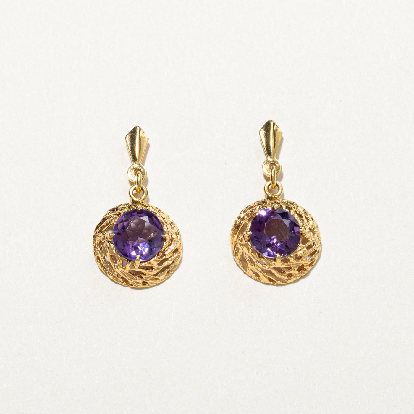 Amethyst Openwork Drop Earrings | 2.00ctw