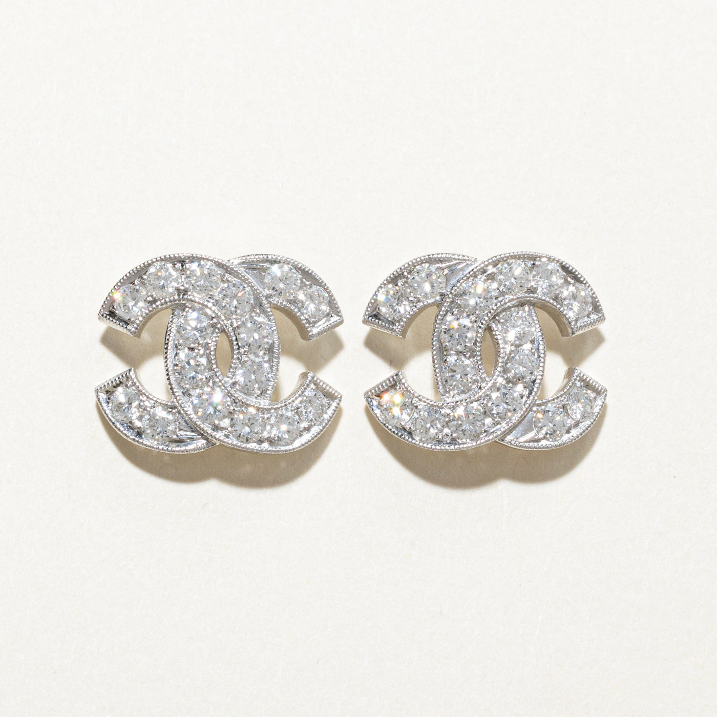 18k Diamond Initial Stud Earrings | 1.82ctw