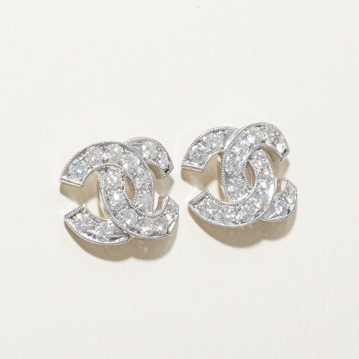 18k Diamond Initial Stud Earrings | 1.82ctw