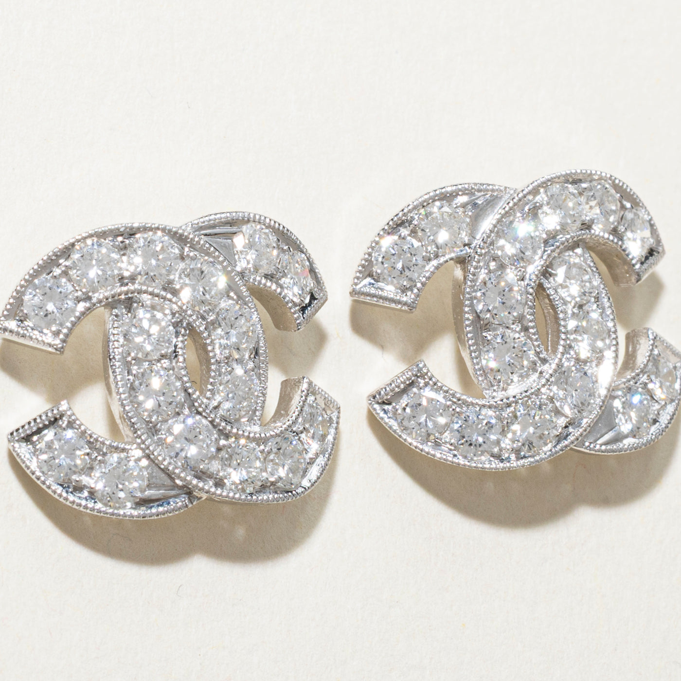 18k Diamond Initial Stud Earrings | 1.82ctw