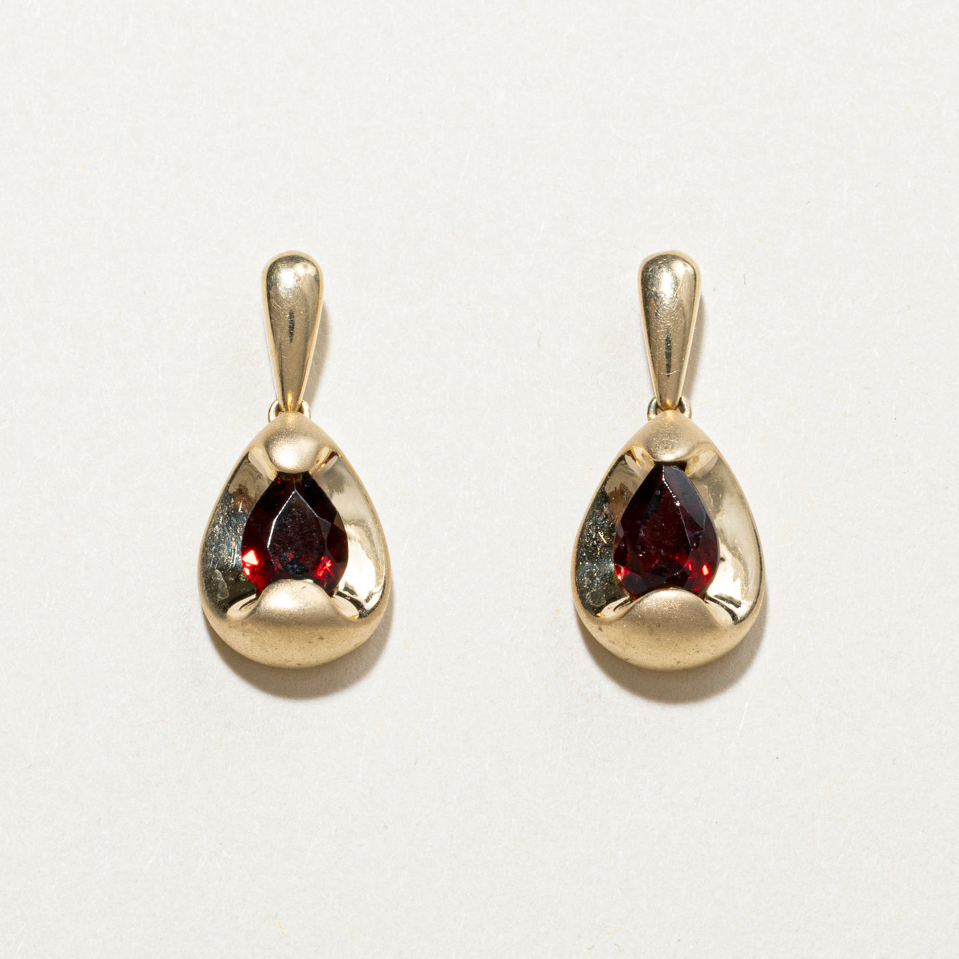 Pear Cut Garnet Stud Earrings | 1.70ctw