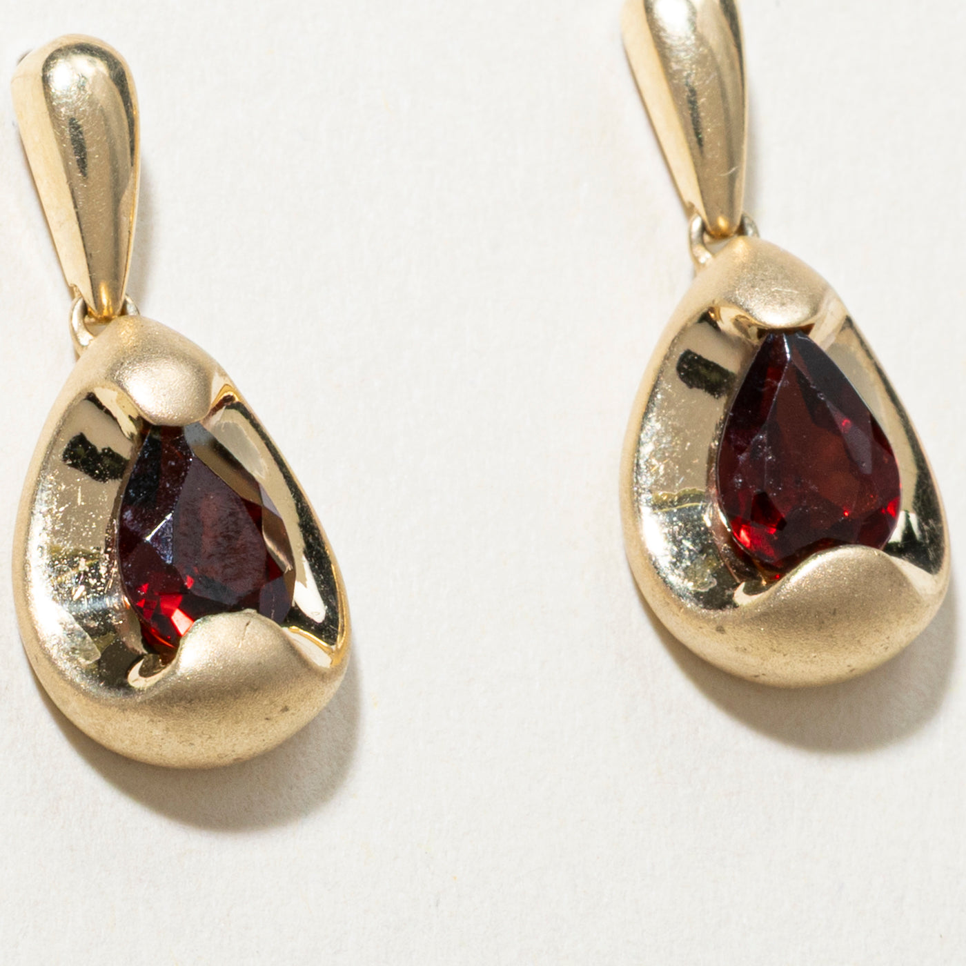 Pear Cut Garnet Stud Earrings | 1.70ctw