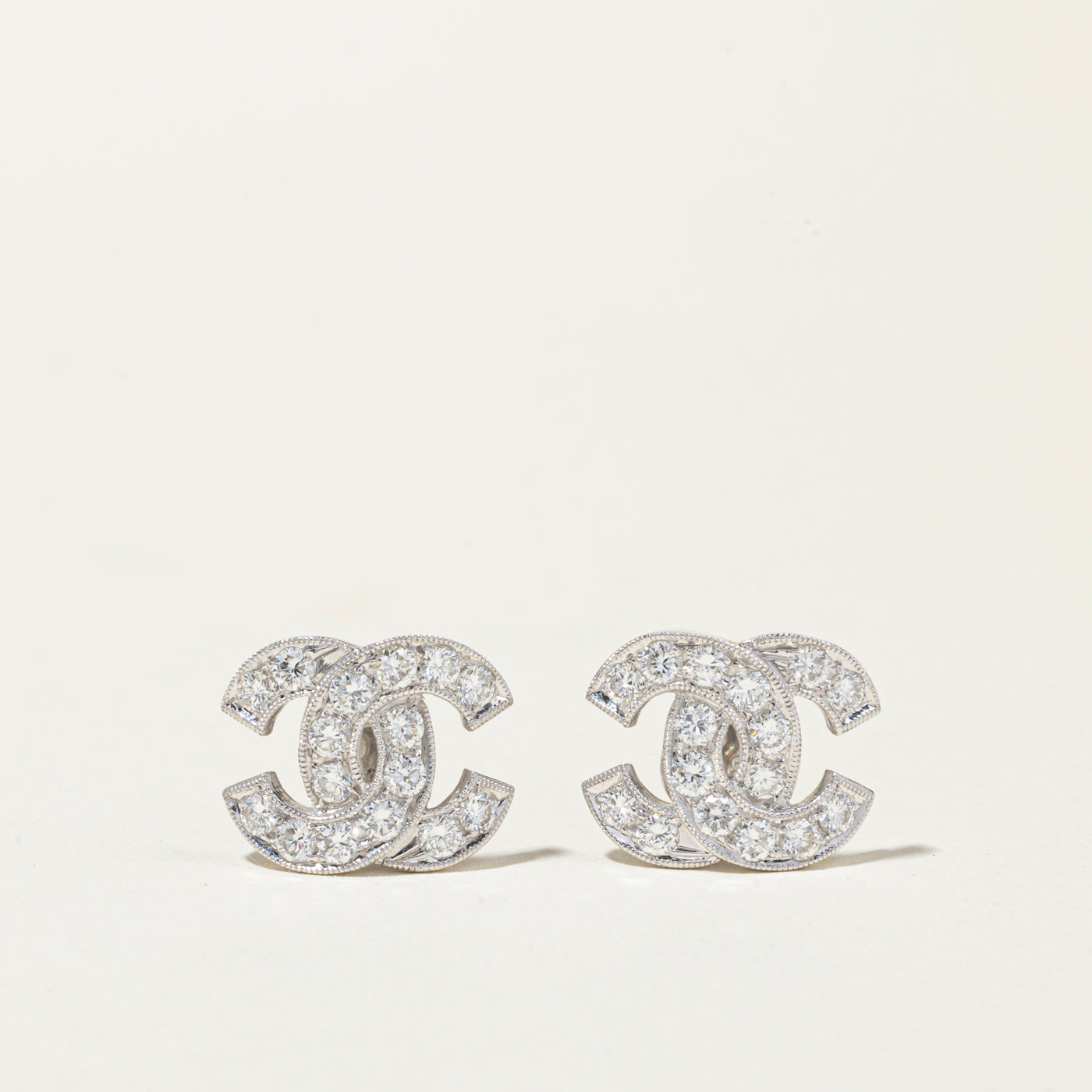 18k Diamond Initial Stud Earrings | 1.82ctw