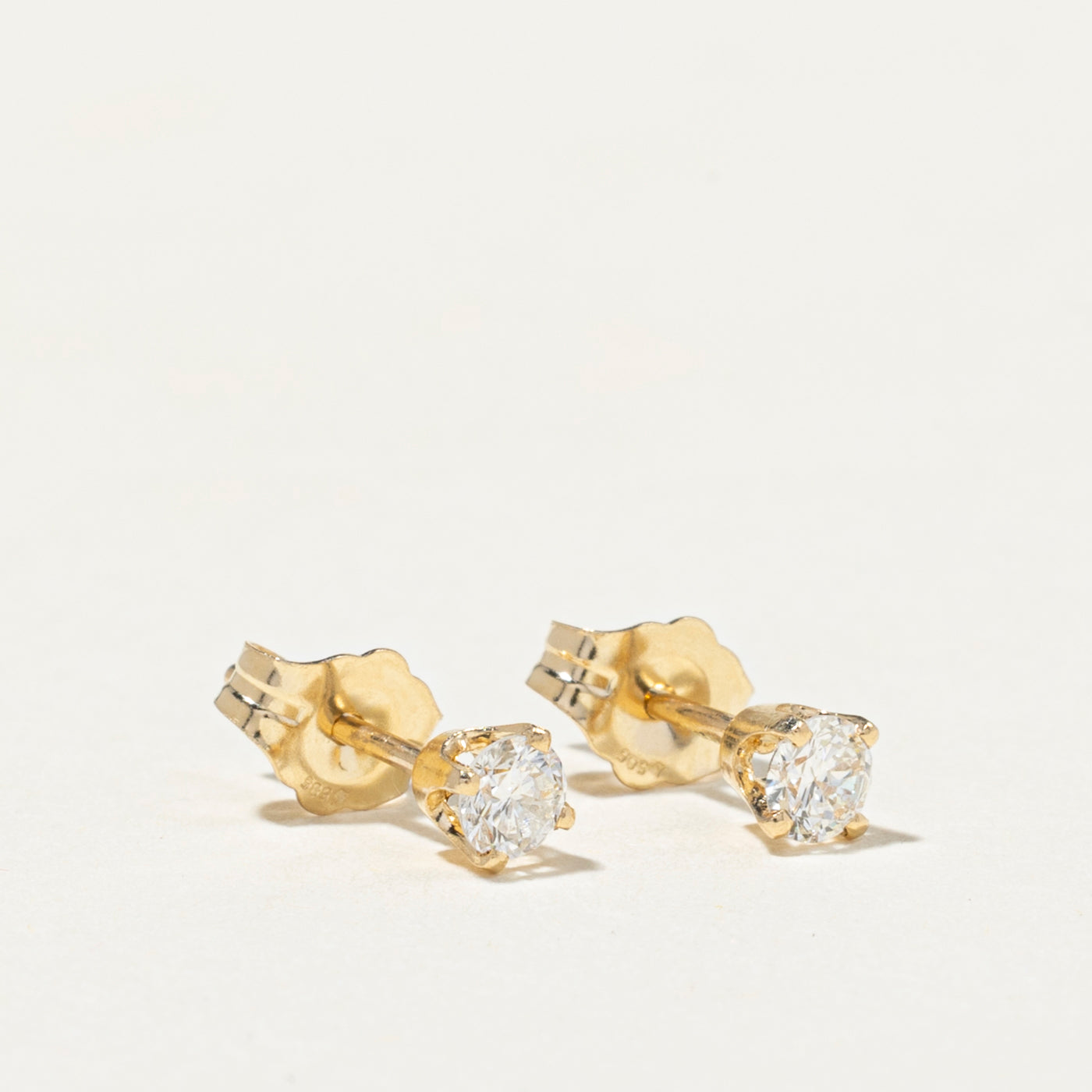 Solitaire Diamond Stud Earrings | 0.23ctw