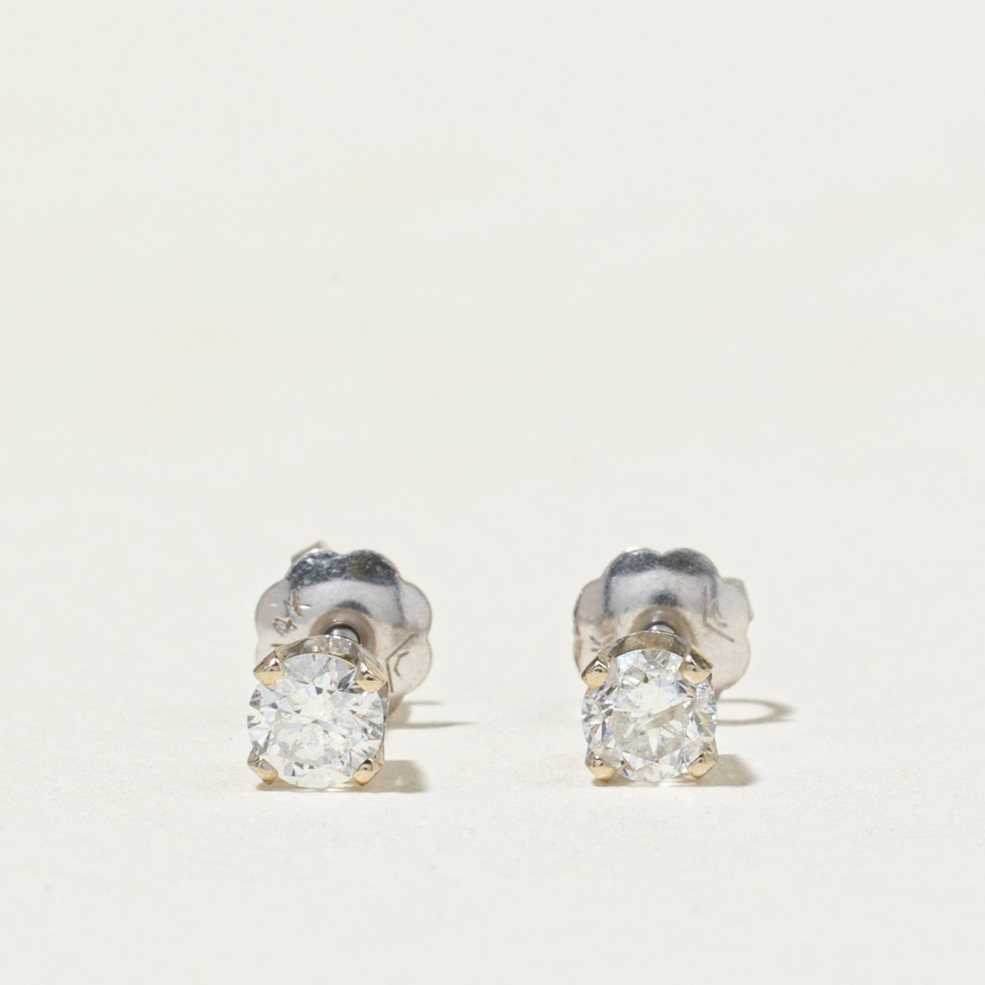Solitaire Diamond Stud Earrings | 0.28ctw