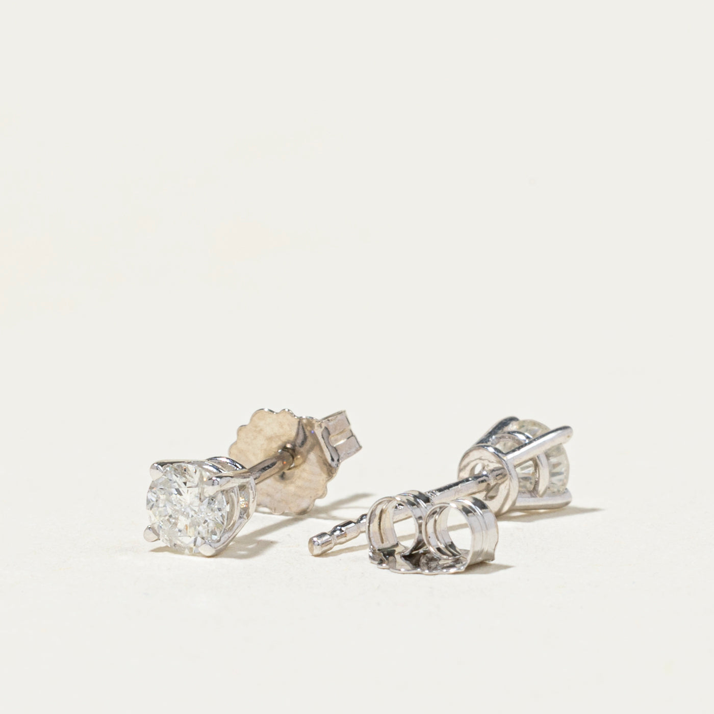 Solitaire Diamond Stud Earrings | 0.30ctw