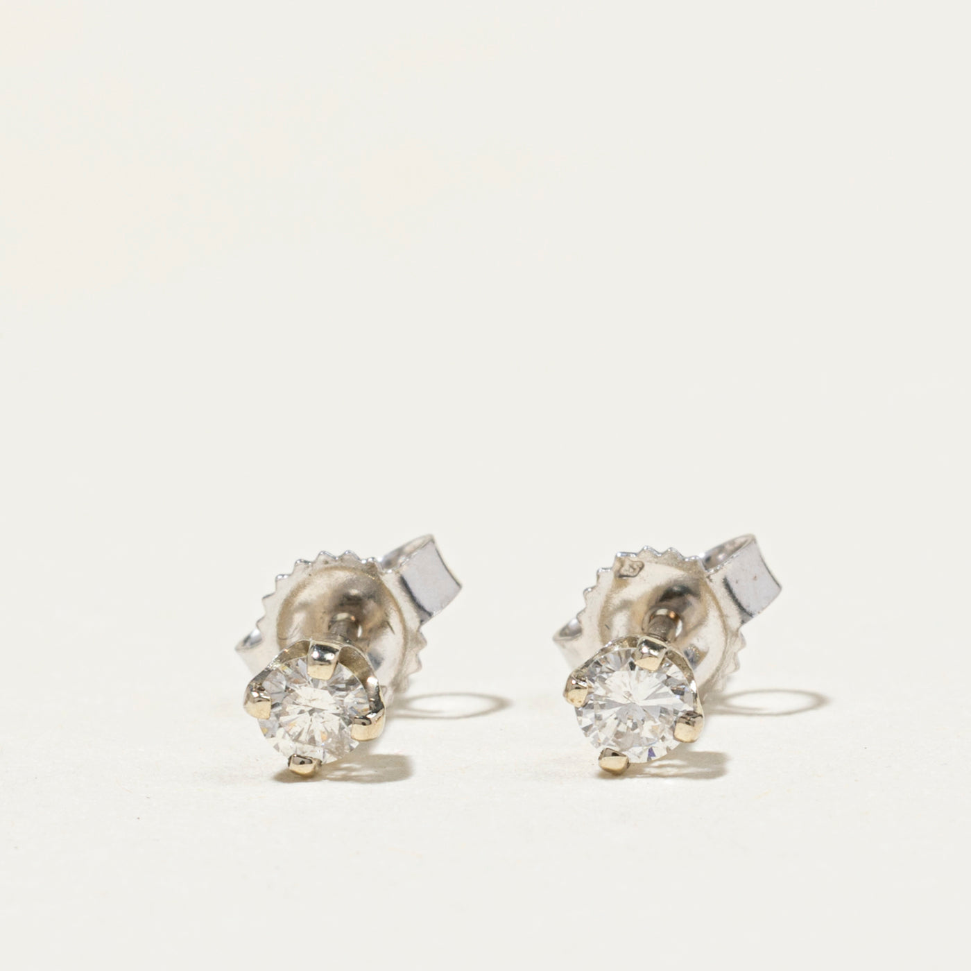Solitaire Diamond Stud Earrings | 0.19ct