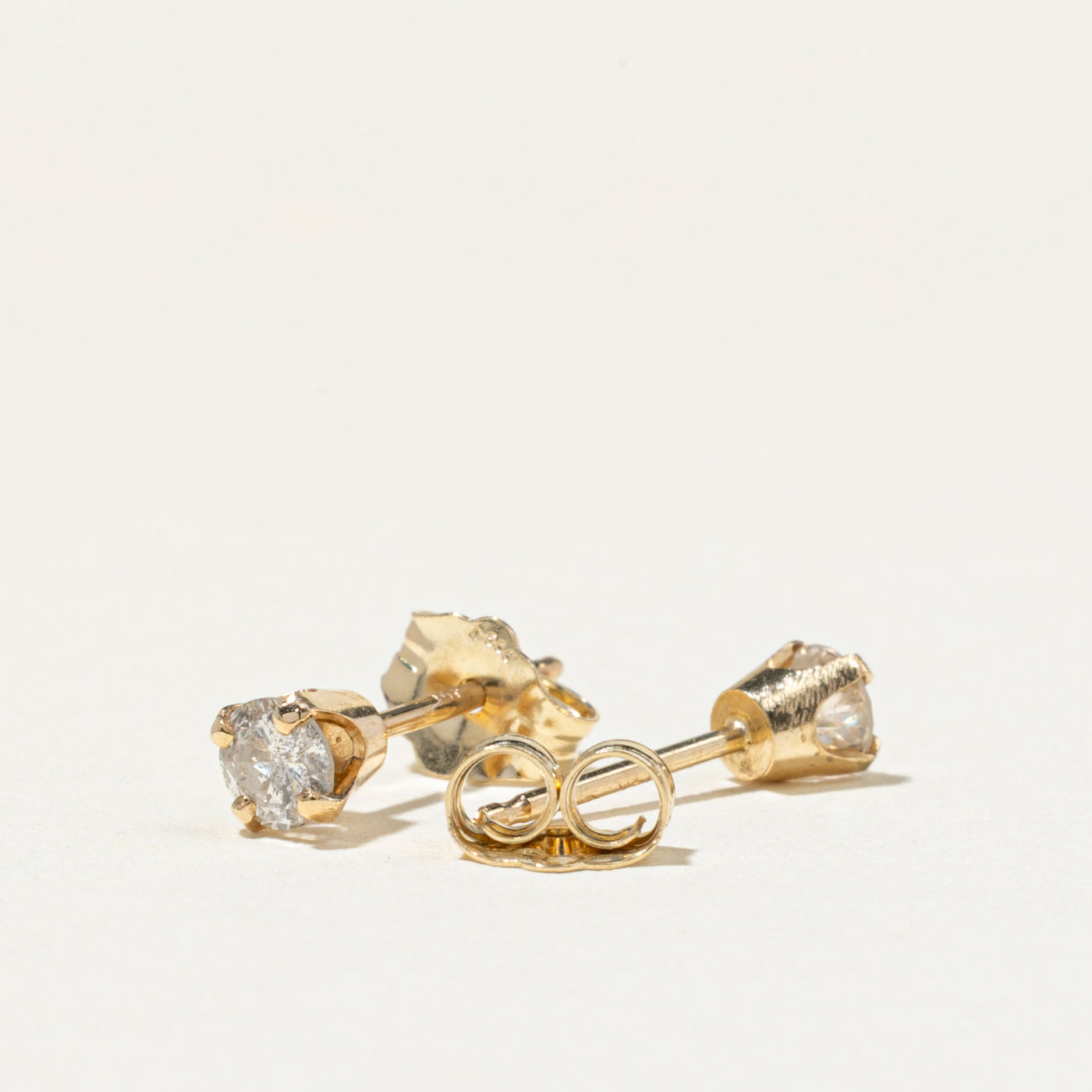 Solitaire Diamond Stud Earrings | 0.30ctw