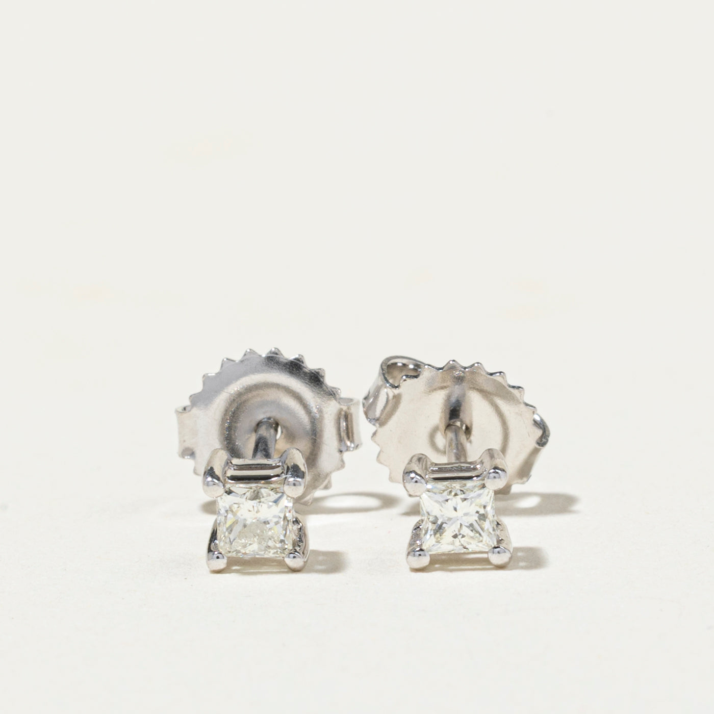 Princess Cut Diamond Stud Earrings | 0.32ctw