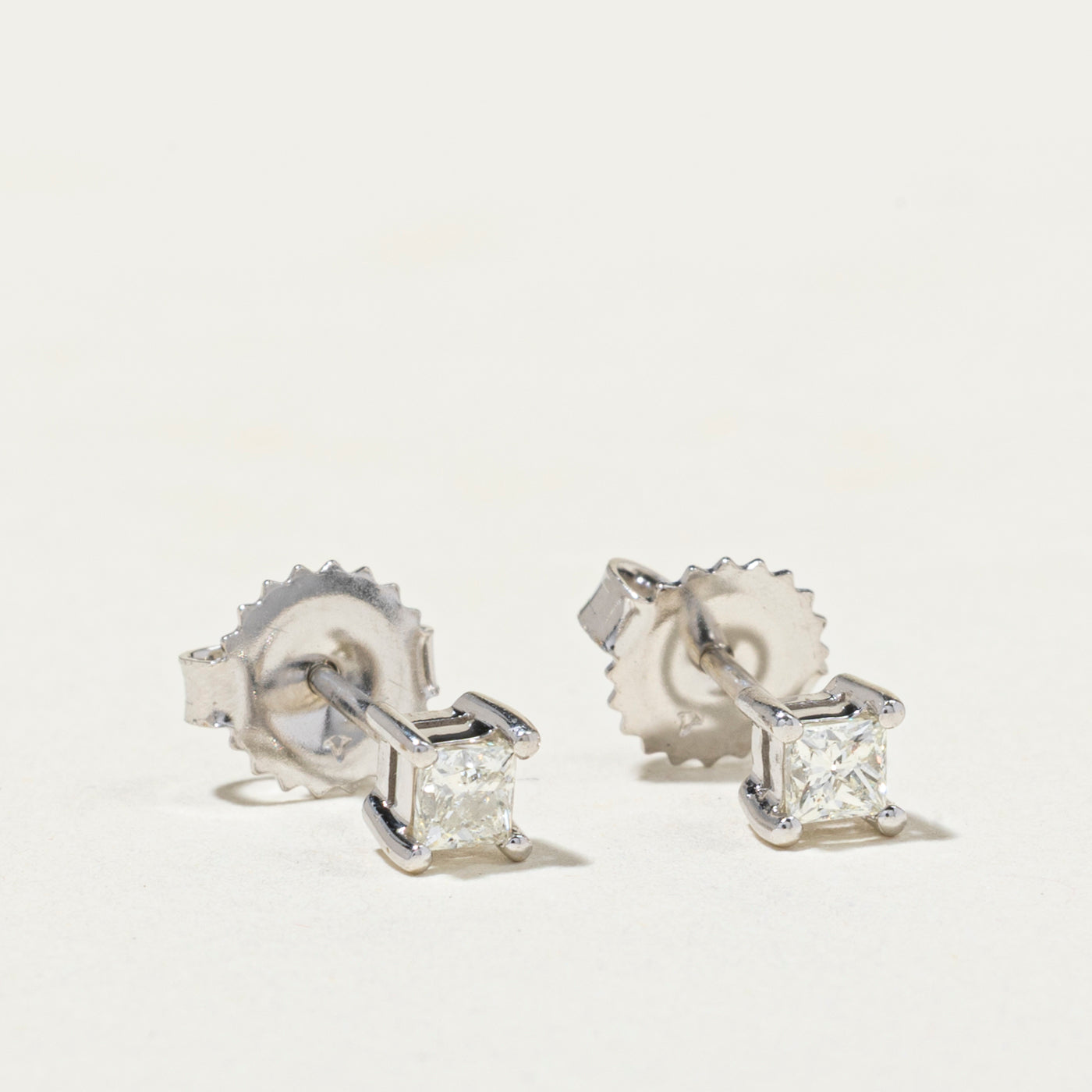 Princess Cut Diamond Stud Earrings | 0.32ctw