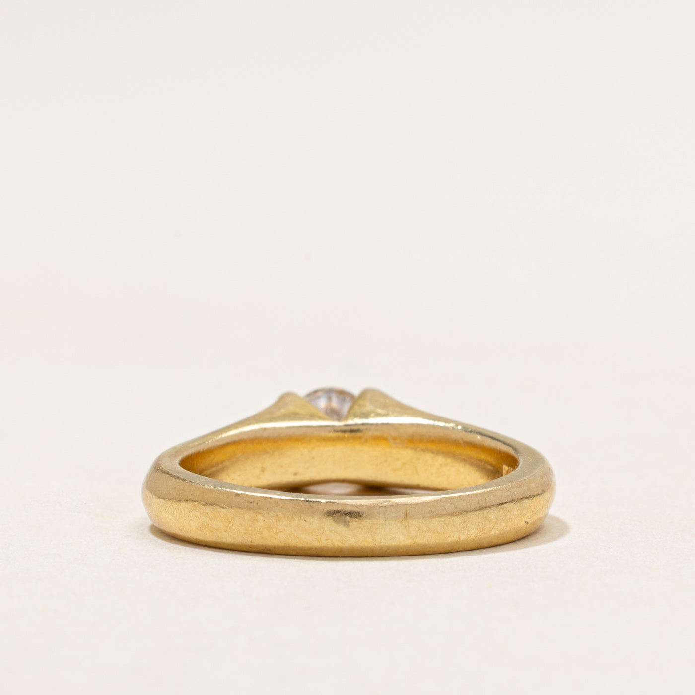 18k Tension Set Solitaire Diamond Ring | 0.32ct | SZ 4.5