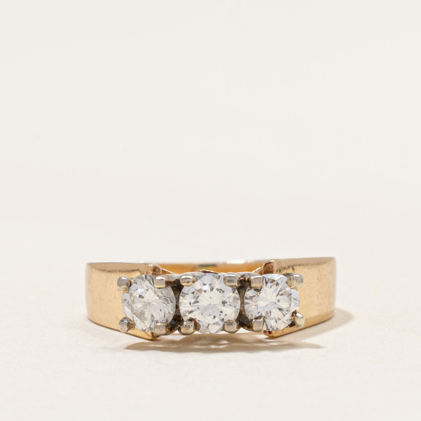 High Set Three Stone Diamond Ring | 0.65ctw | SZ 4.25