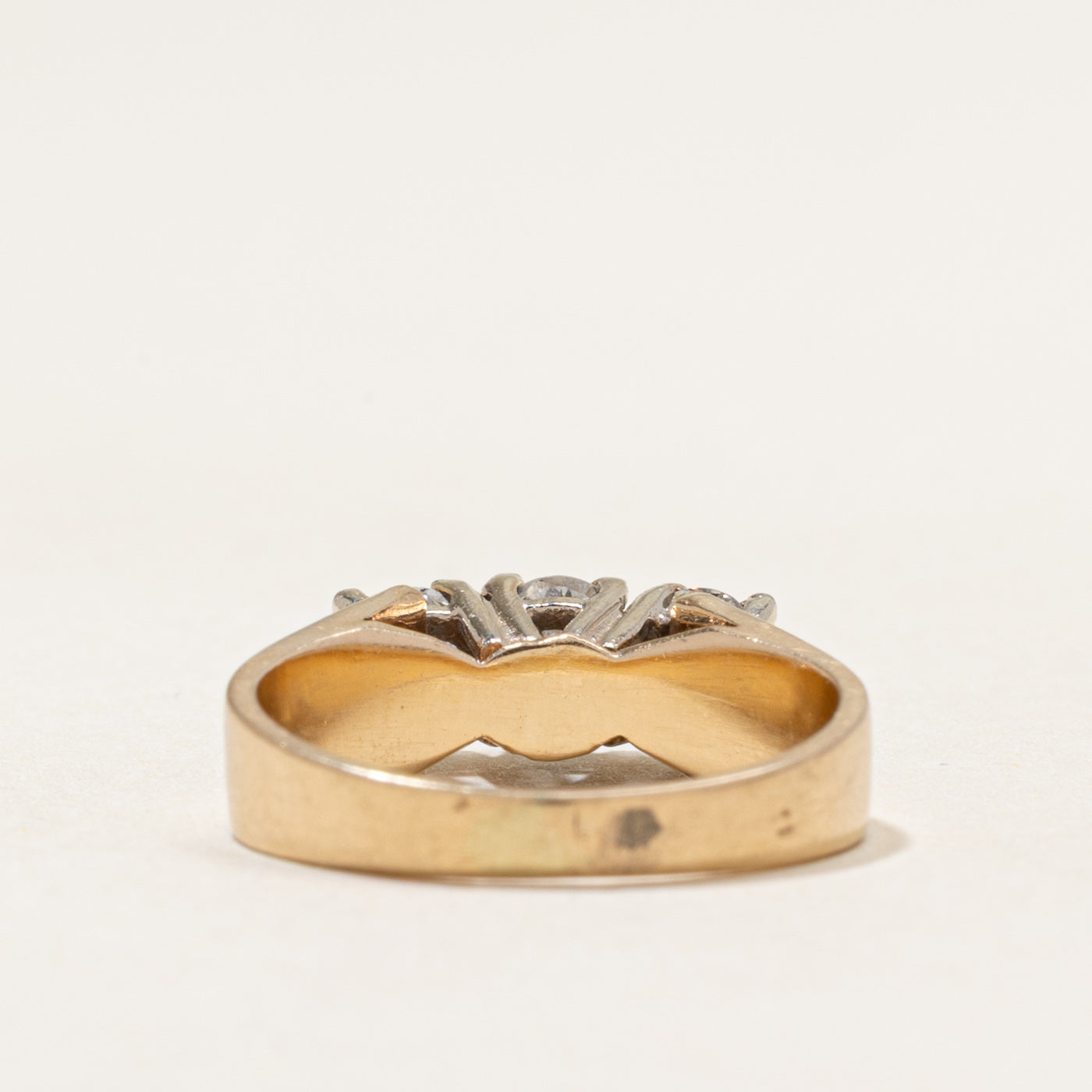 High Set Three Stone Diamond Ring | 0.65ctw | SZ 4.25