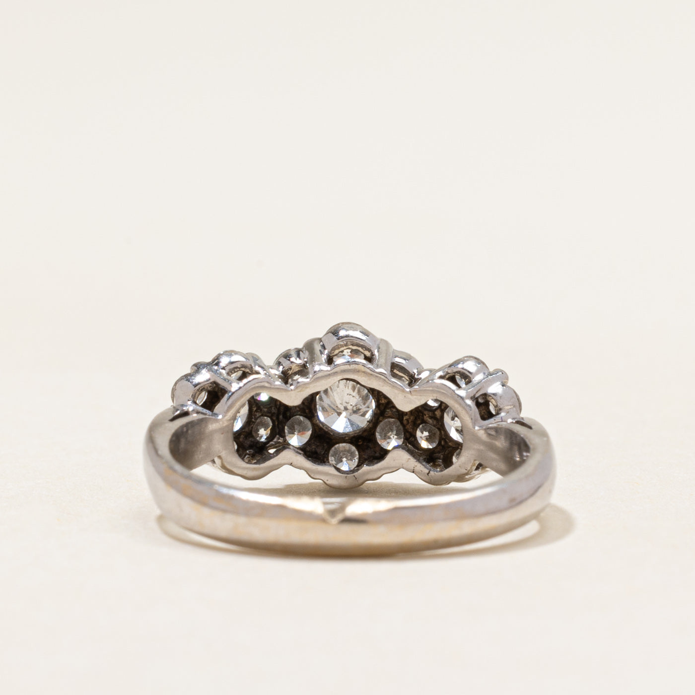 18k Illusion Set Diamond Cluster Ring | 1.05ctw | SZ 6