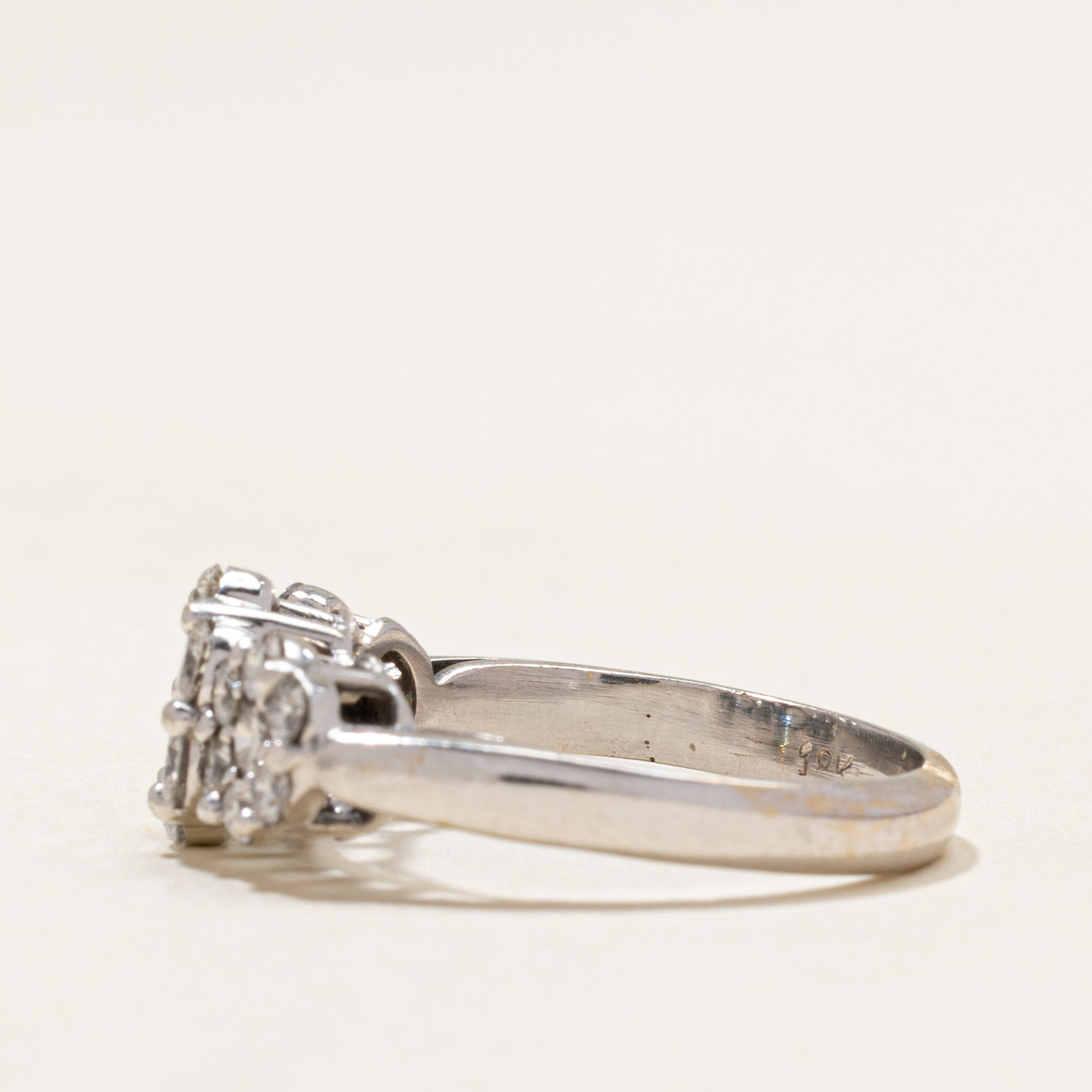 18k Illusion Set Diamond Cluster Ring | 1.05ctw | SZ 6
