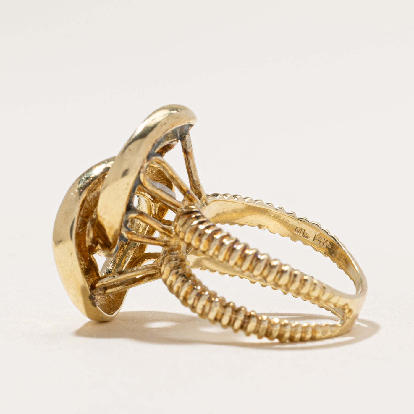14k Diamond Cocktail Chain Ring | 0.70ctw | SZ 5.75