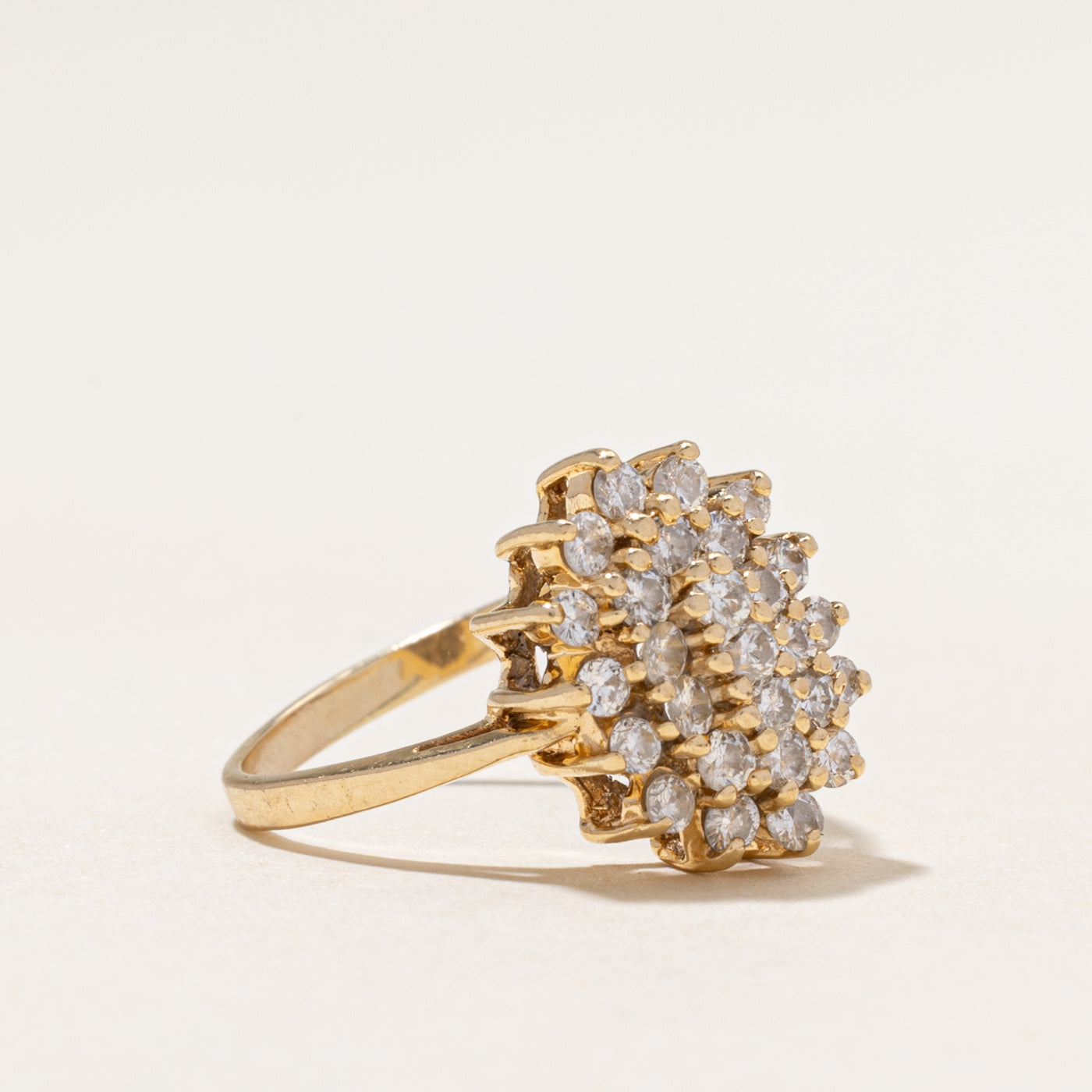 14k Diamond Cluster Ring | 0.90ctw | SZ 5.75