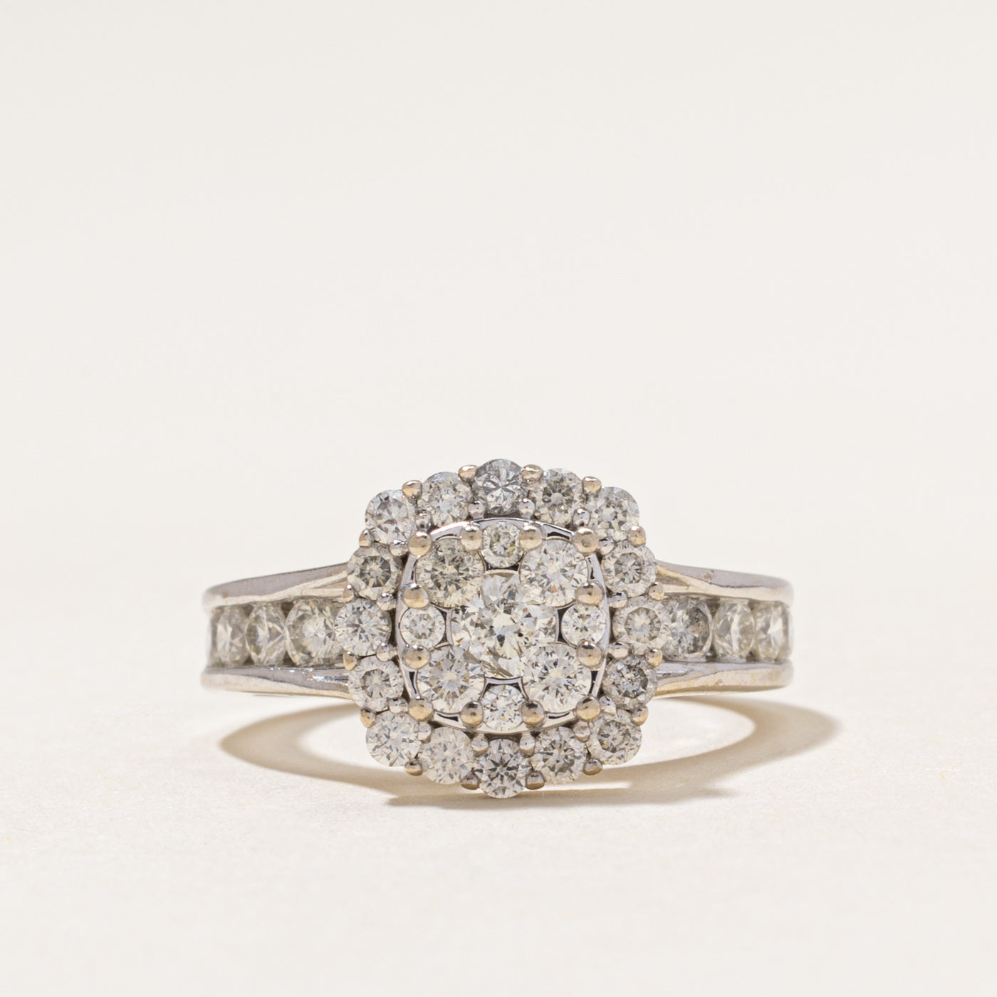 Illusion Set Diamond Cluster Halo Ring | 1.54ctw | SZ 5.75
