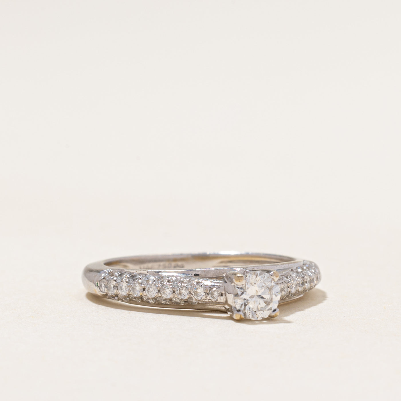White Gold Diamond Accented Ring | 0.66ctw | SZ 6.75