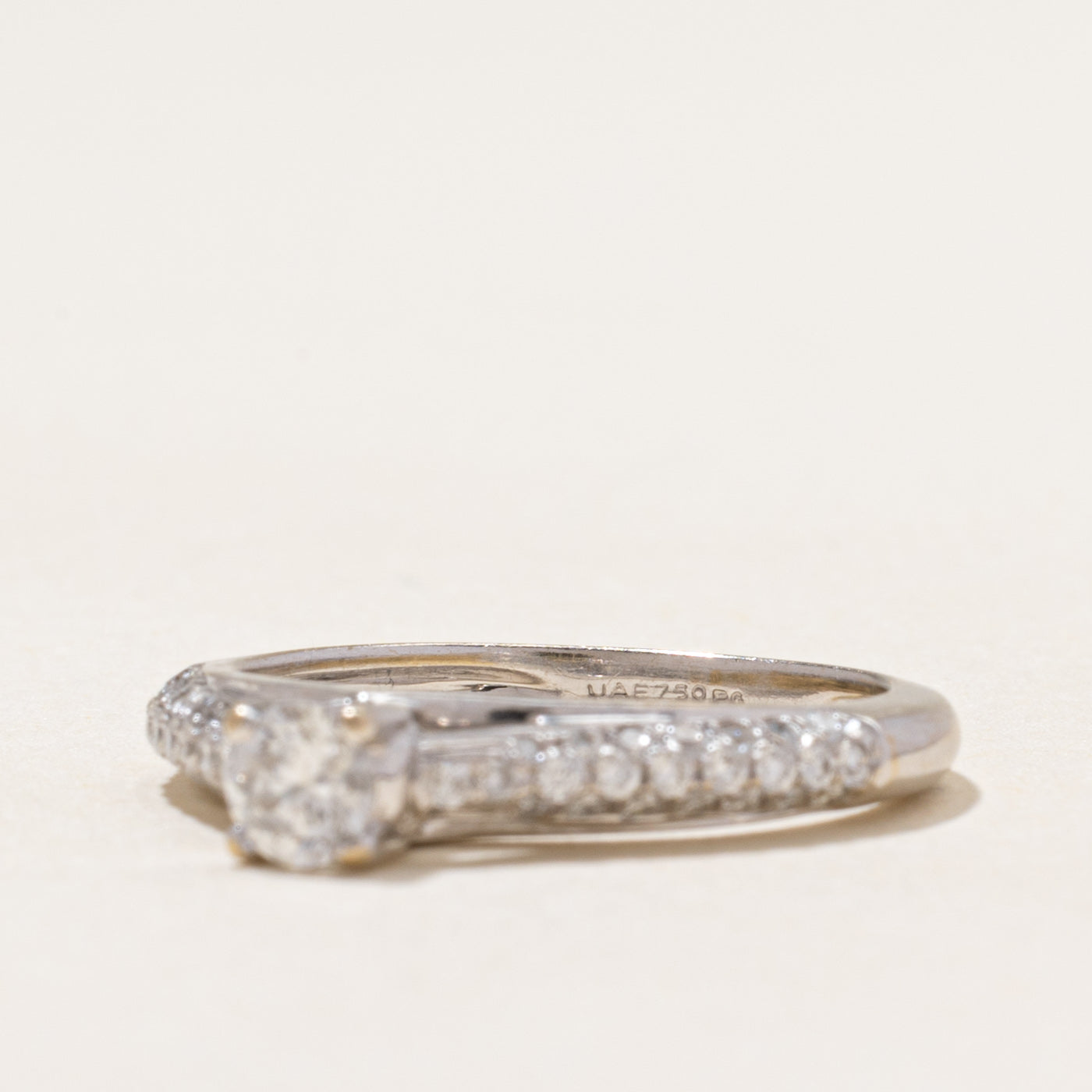 White Gold Diamond Accented Ring | 0.66ctw | SZ 6.75