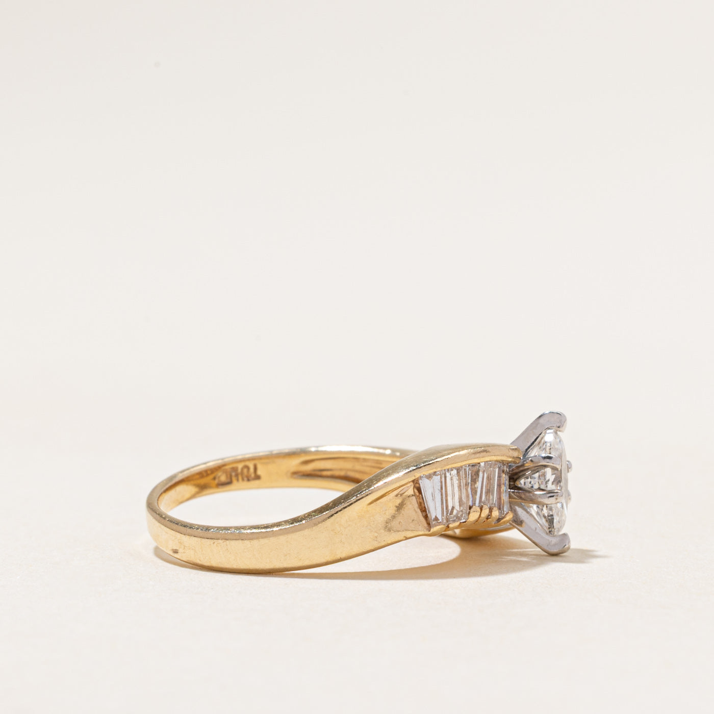 Marquise Cut Diamond Wave Ring | 0.46ctw | SZ 6