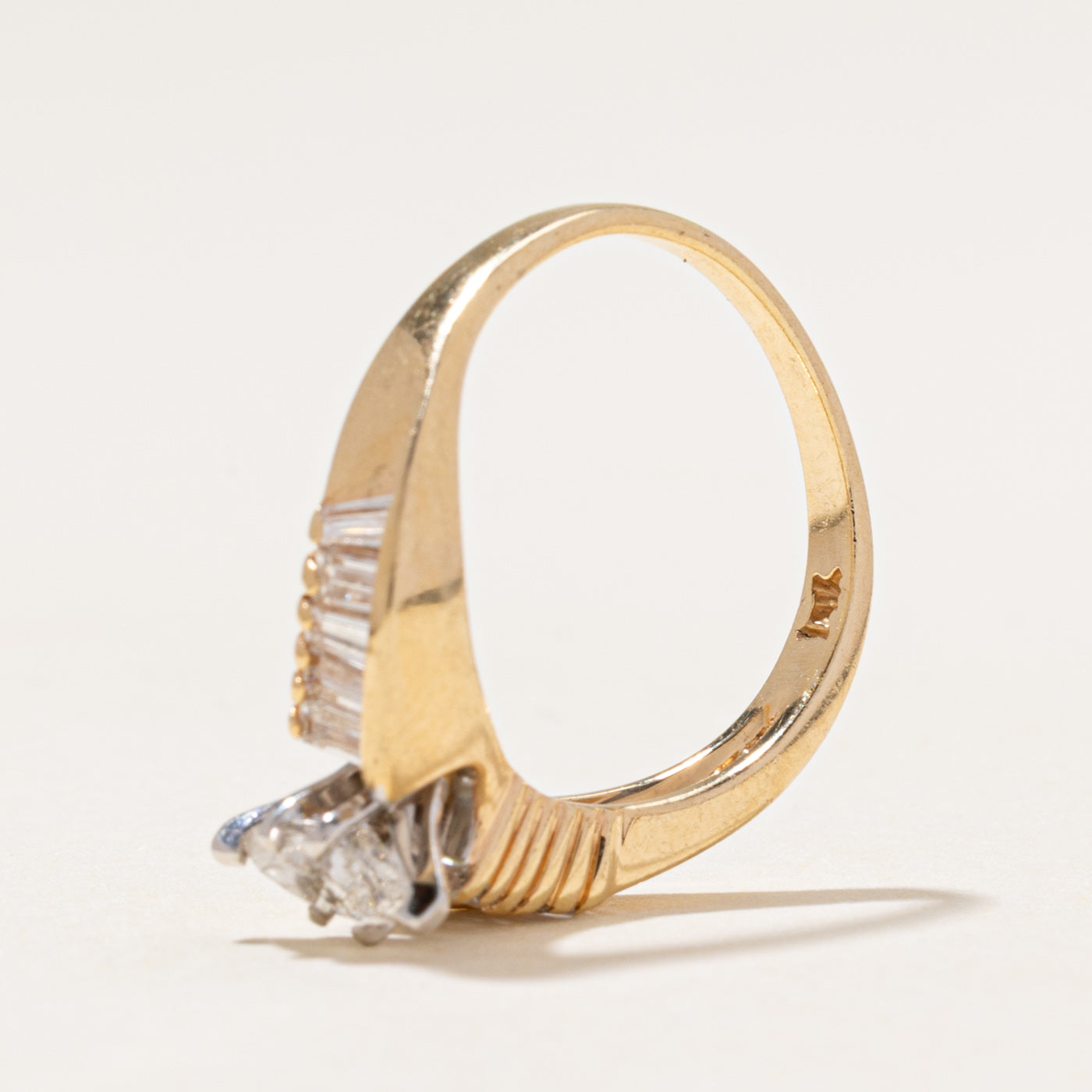 Marquise Cut Diamond Wave Ring | 0.46ctw | SZ 6