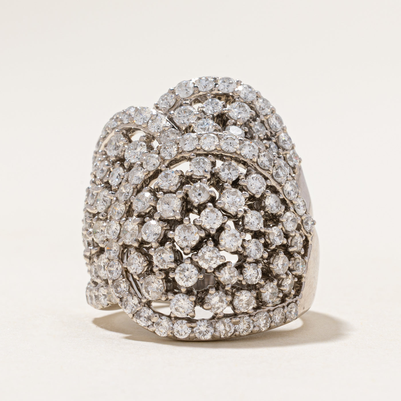 18k Diamond Cluster Cocktail Ring | 3.50ctw | SZ 7