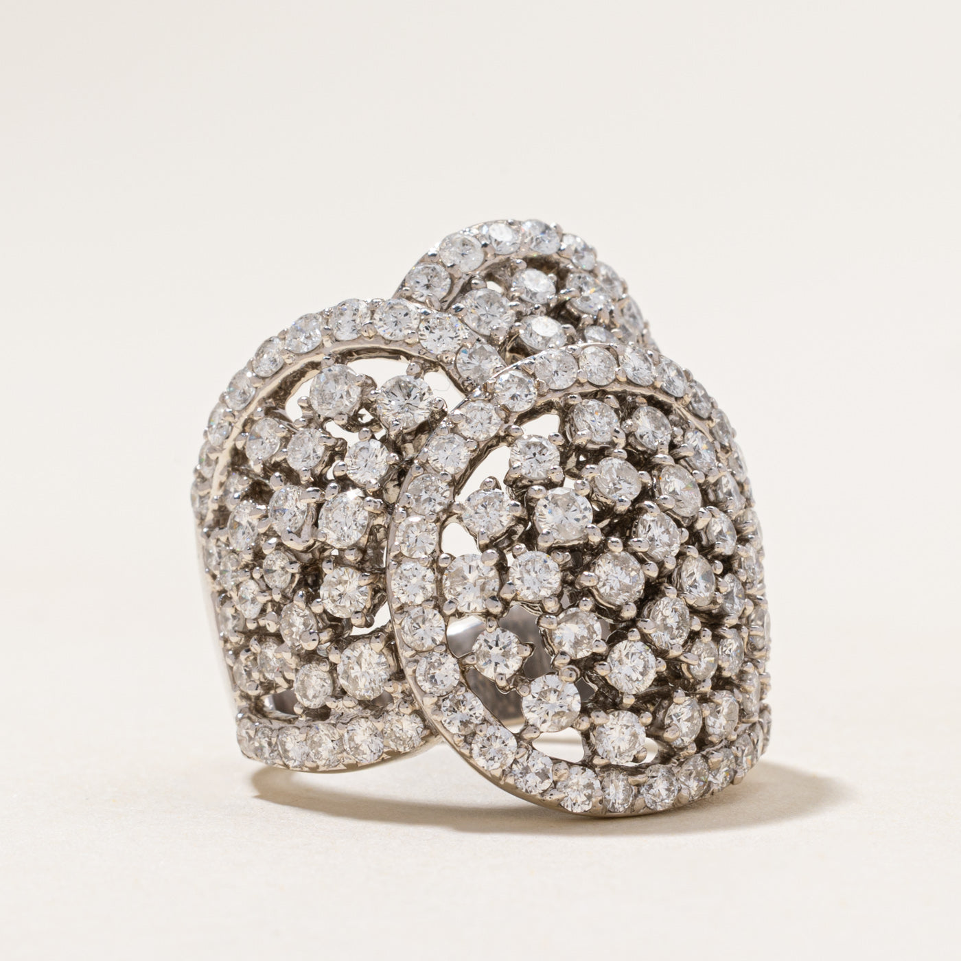 18k Diamond Cluster Cocktail Ring | 3.50ctw | SZ 7