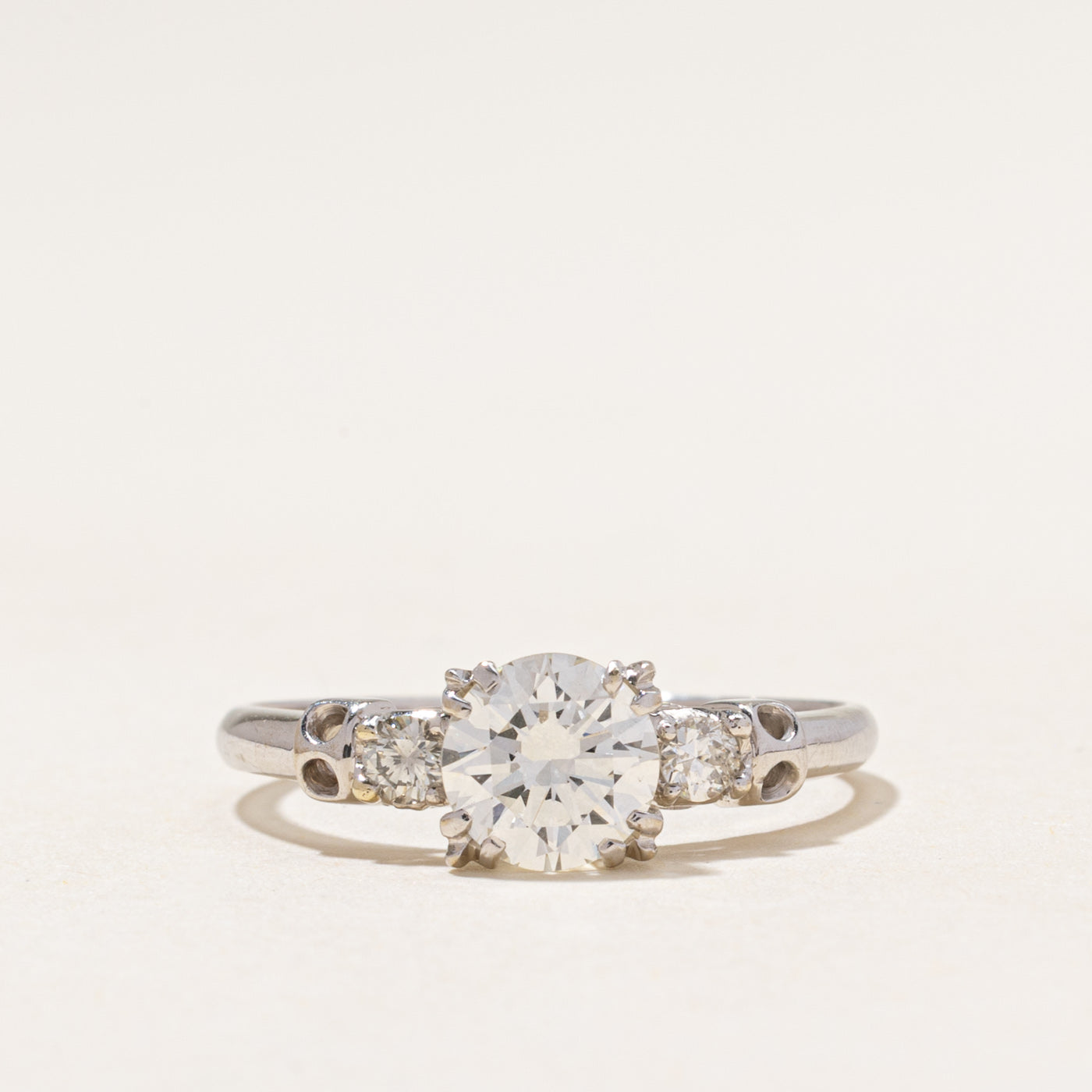 Three Stone Diamond Engagement Ring | 1.23ctw | SZ 9