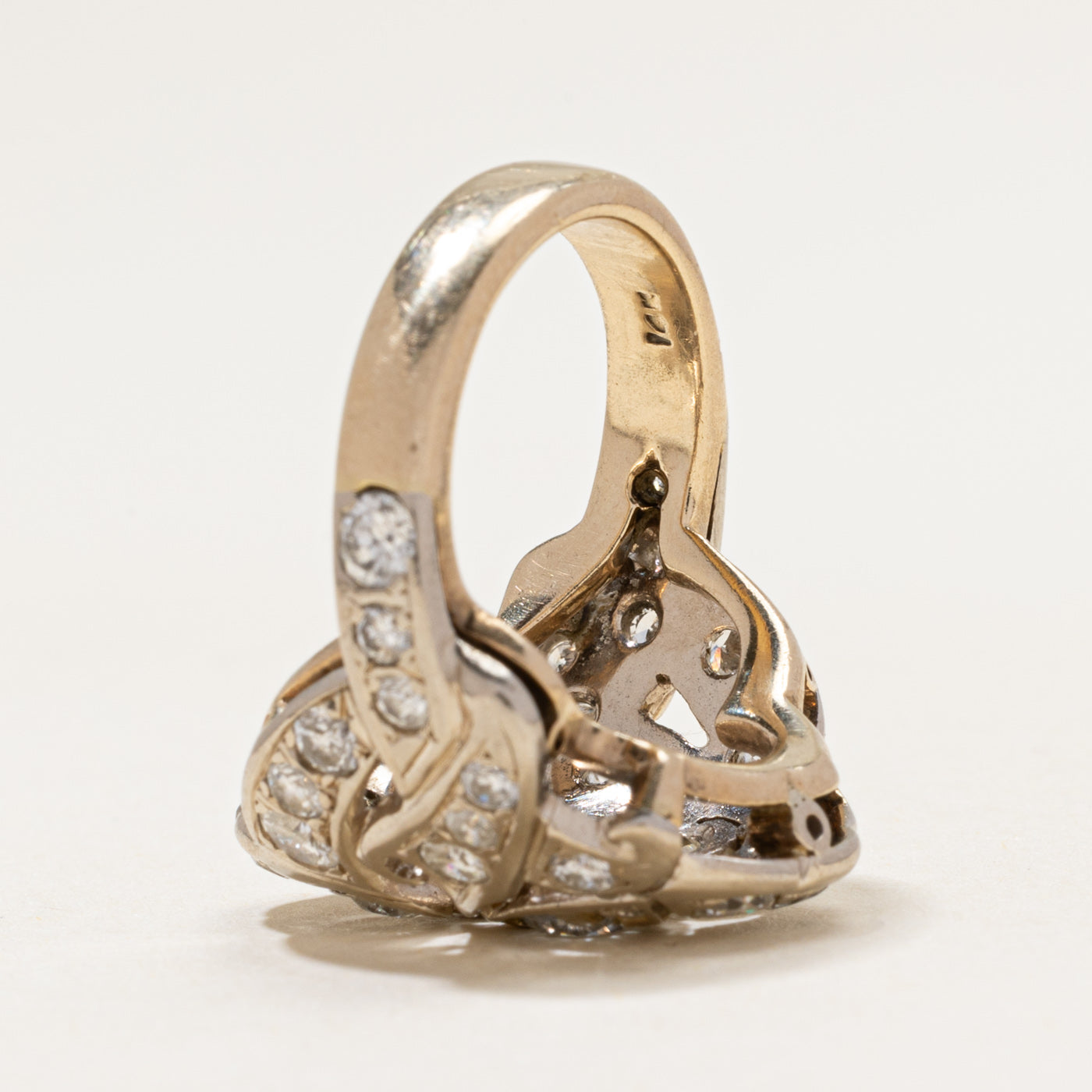 14k Diamond Ornate Cocktail Ring | 2.26ctw | SZ 5.5