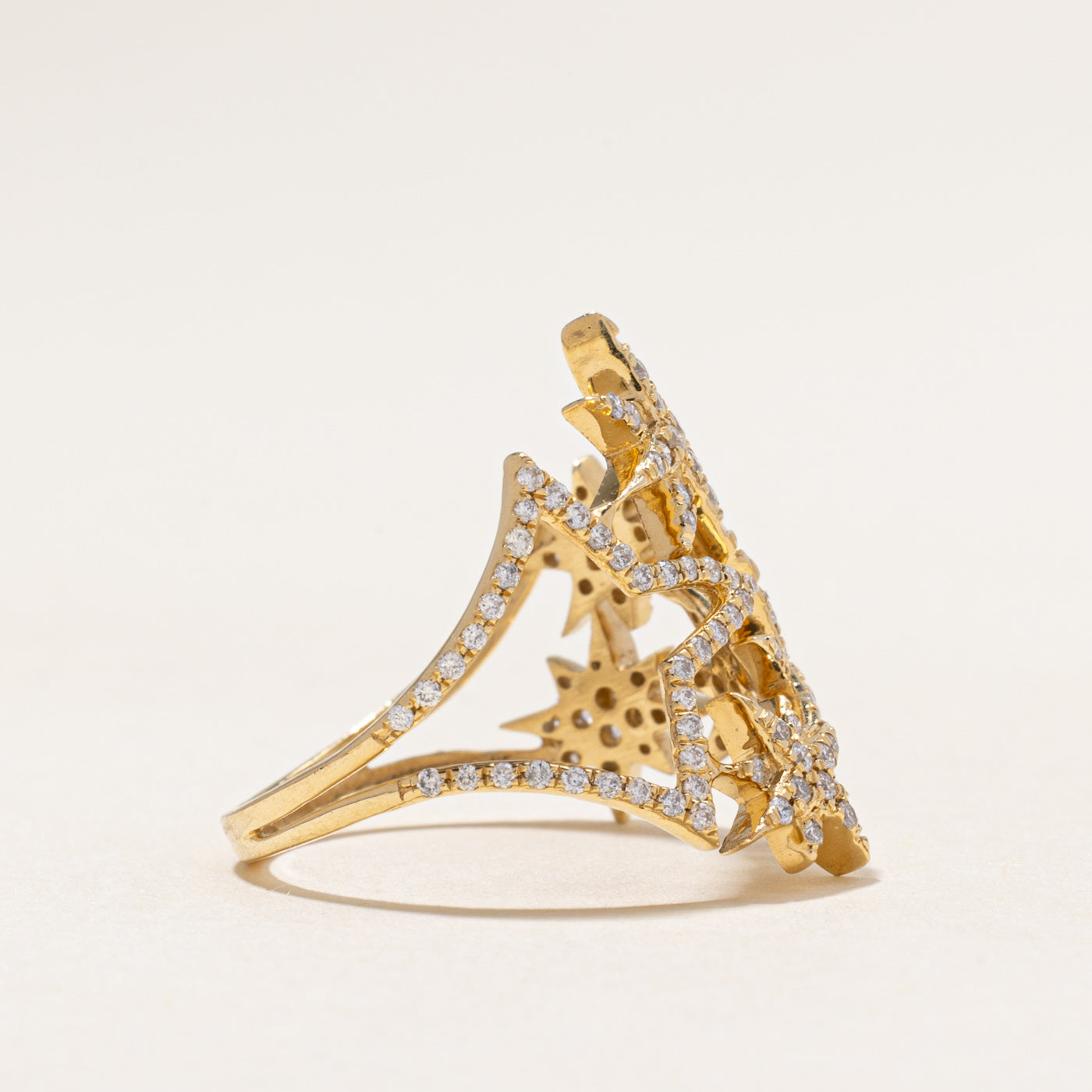 18k Diamond Star Cocktail Ring | 0.55ctw | SZ 7.75