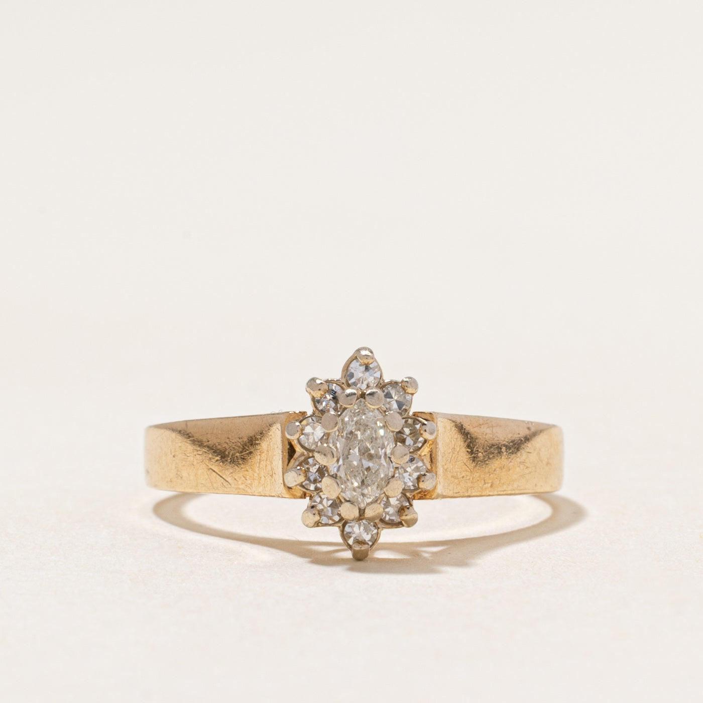Marquise Cut Diamond Petal Ring | 0.31ctw | SZ 6