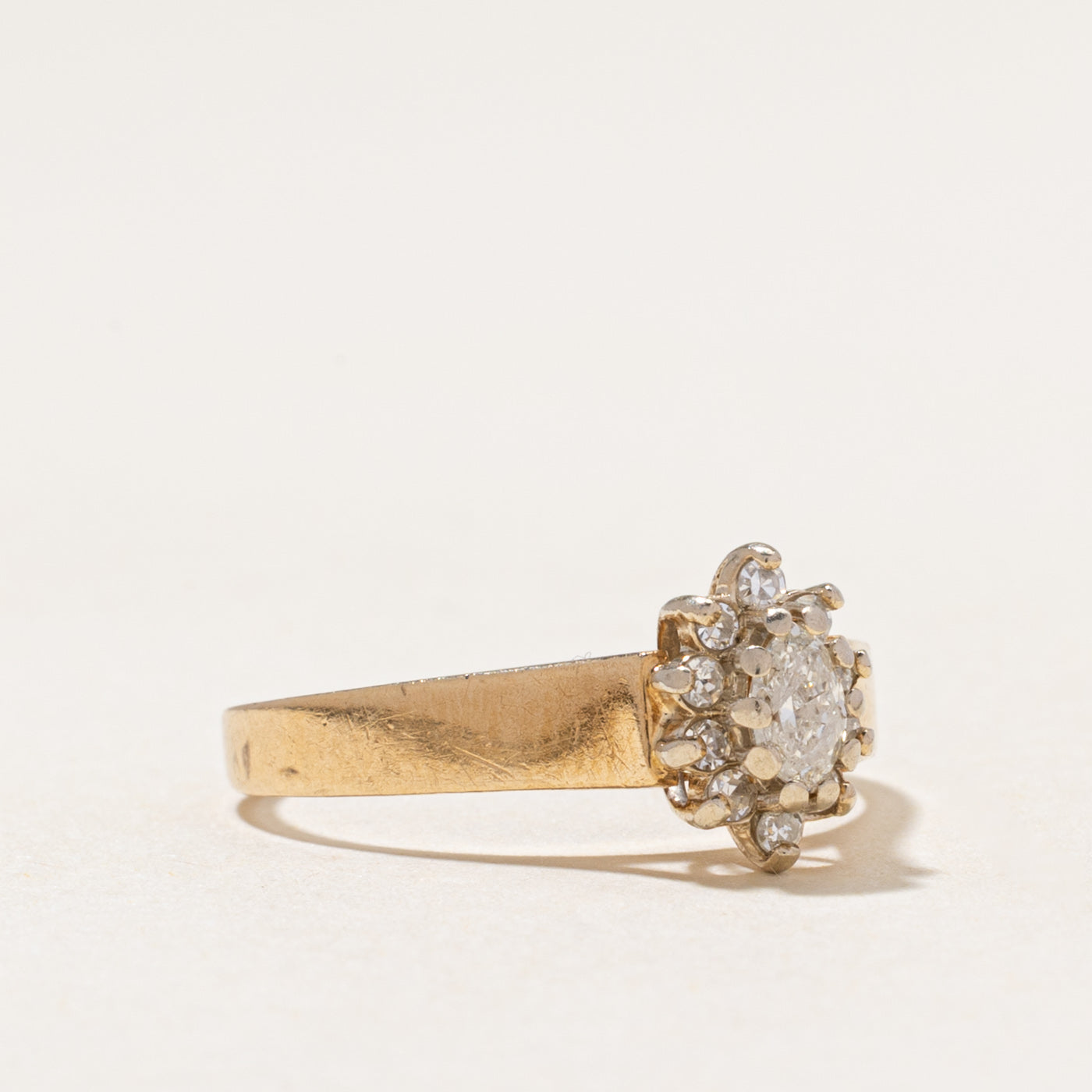 Marquise Cut Diamond Petal Ring | 0.31ctw | SZ 6