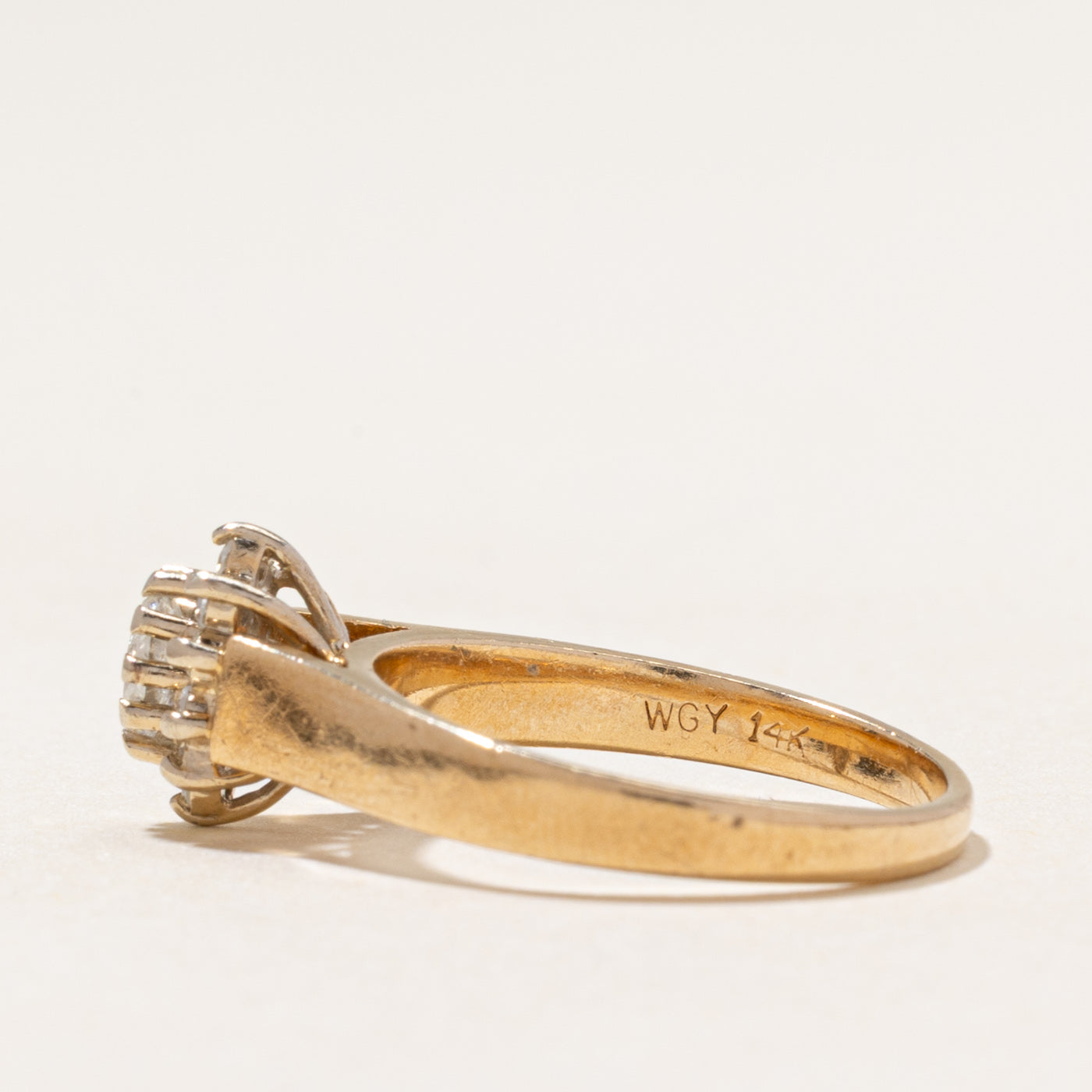 Marquise Cut Diamond Petal Ring | 0.31ctw | SZ 6