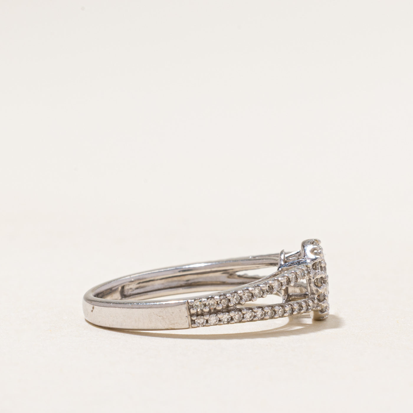 Illusion Set Diamond Halo Split Shank Ring | 0.45ctw | SZ 6.25