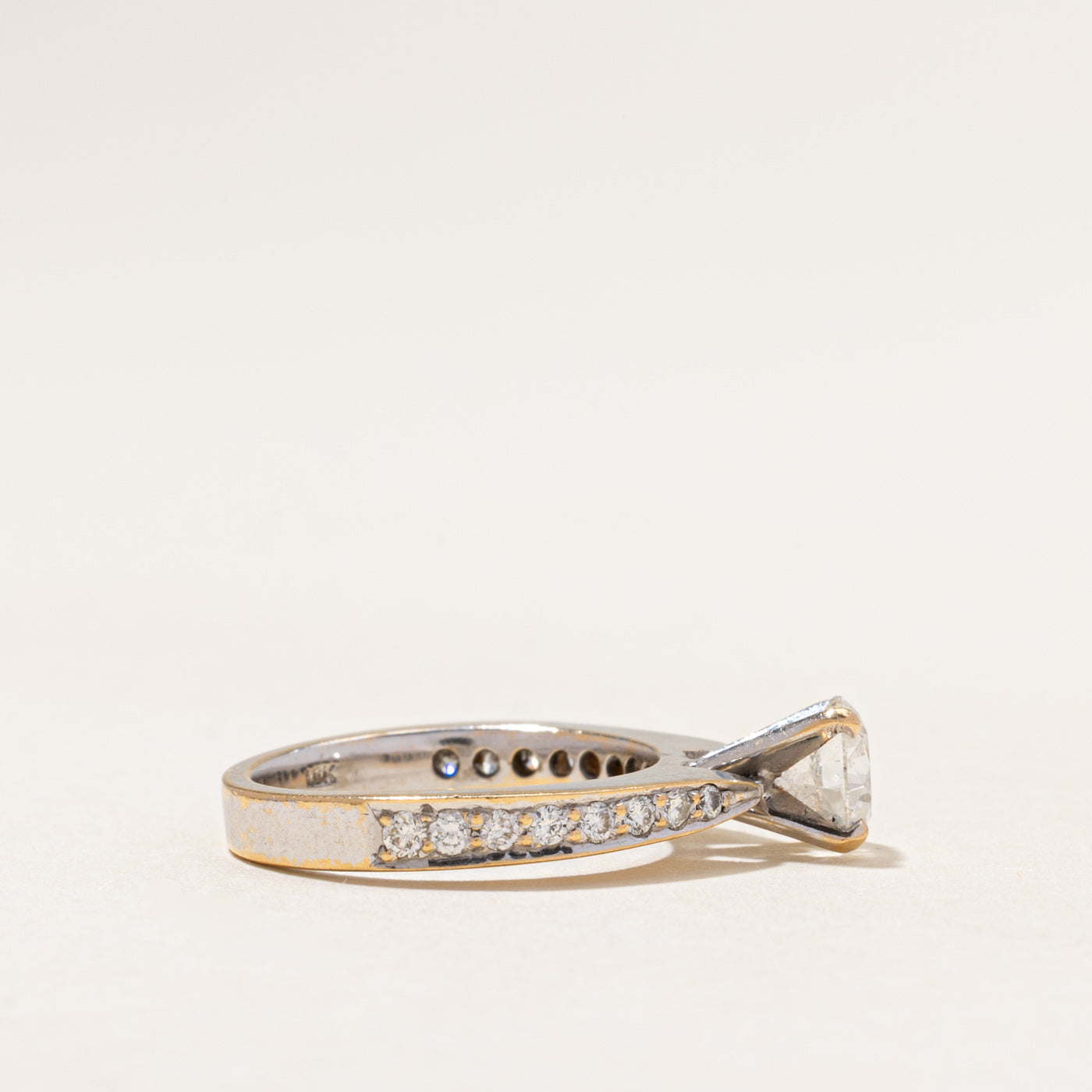 18k Diamond Accented Engagement Ring | 1.22ctw | SZ 5