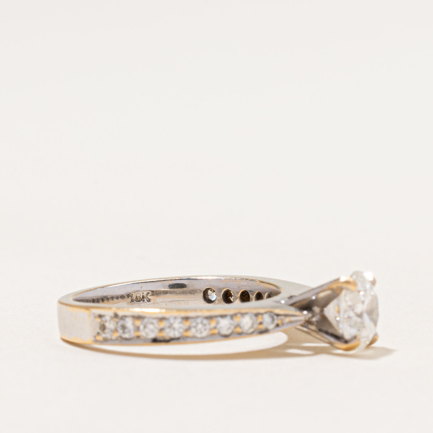 18k Diamond Accented Engagement Ring | 1.22ctw | SZ 5