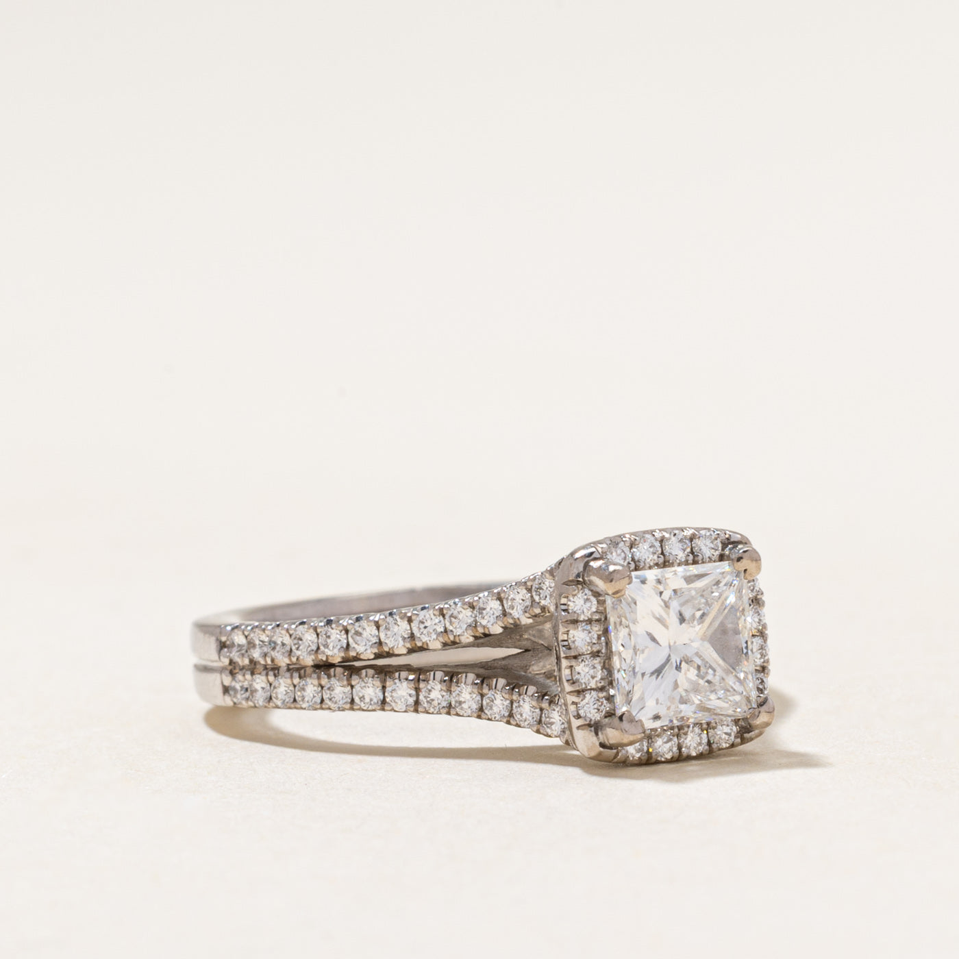 'Tacori' 18k Princess Cut Diamond Engagement Ring | 1.77ctw | SZ 6.5