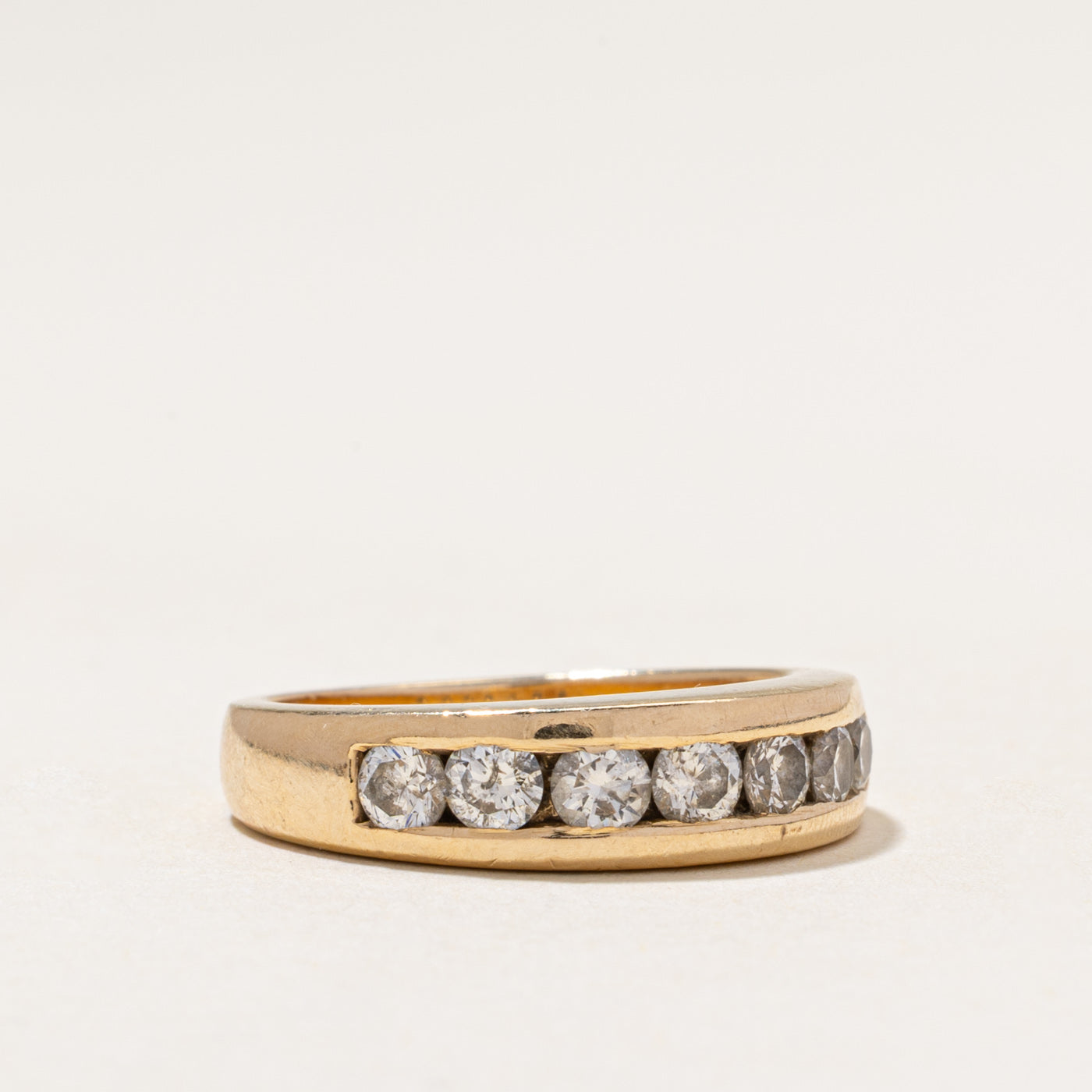 Channel Set Semi Eternity Diamond Ring | 1.10ctw | SZ 7.5