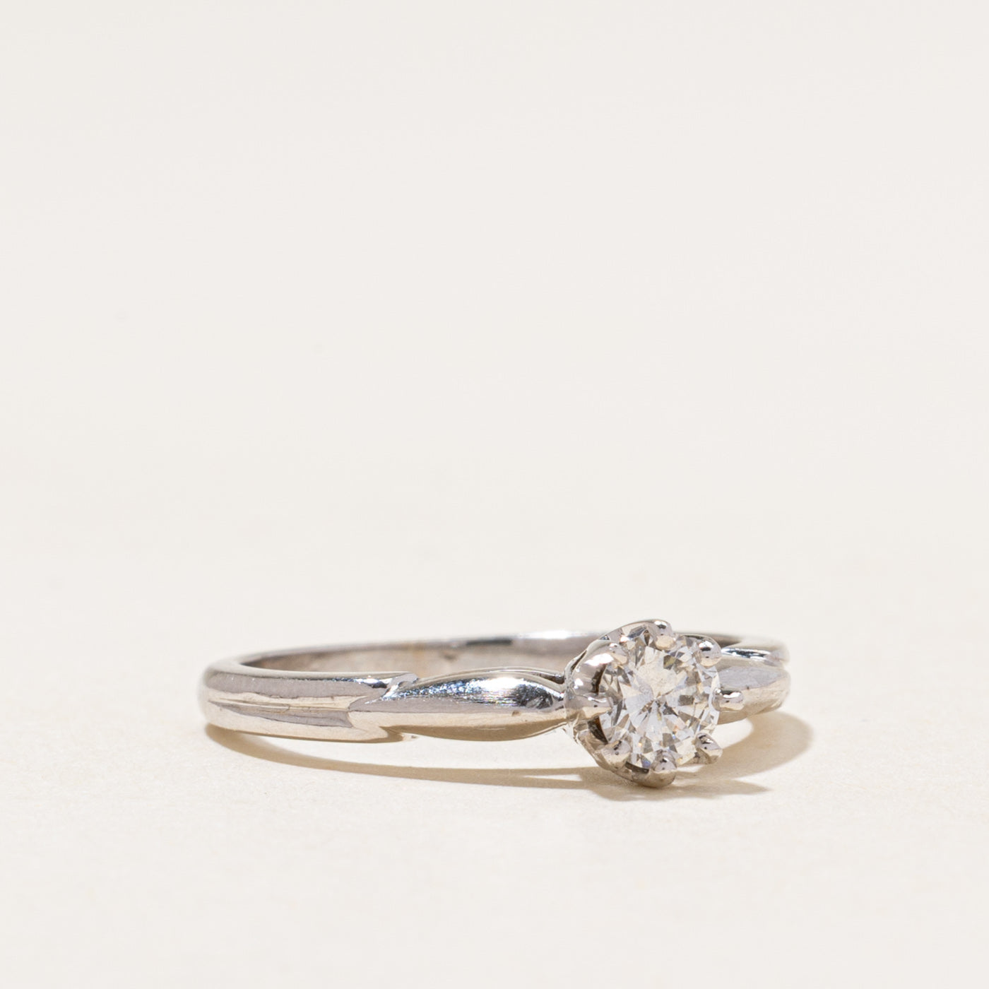 18k Solitaire Diamond Engagement Ring | 0.35ct | SZ 5.5