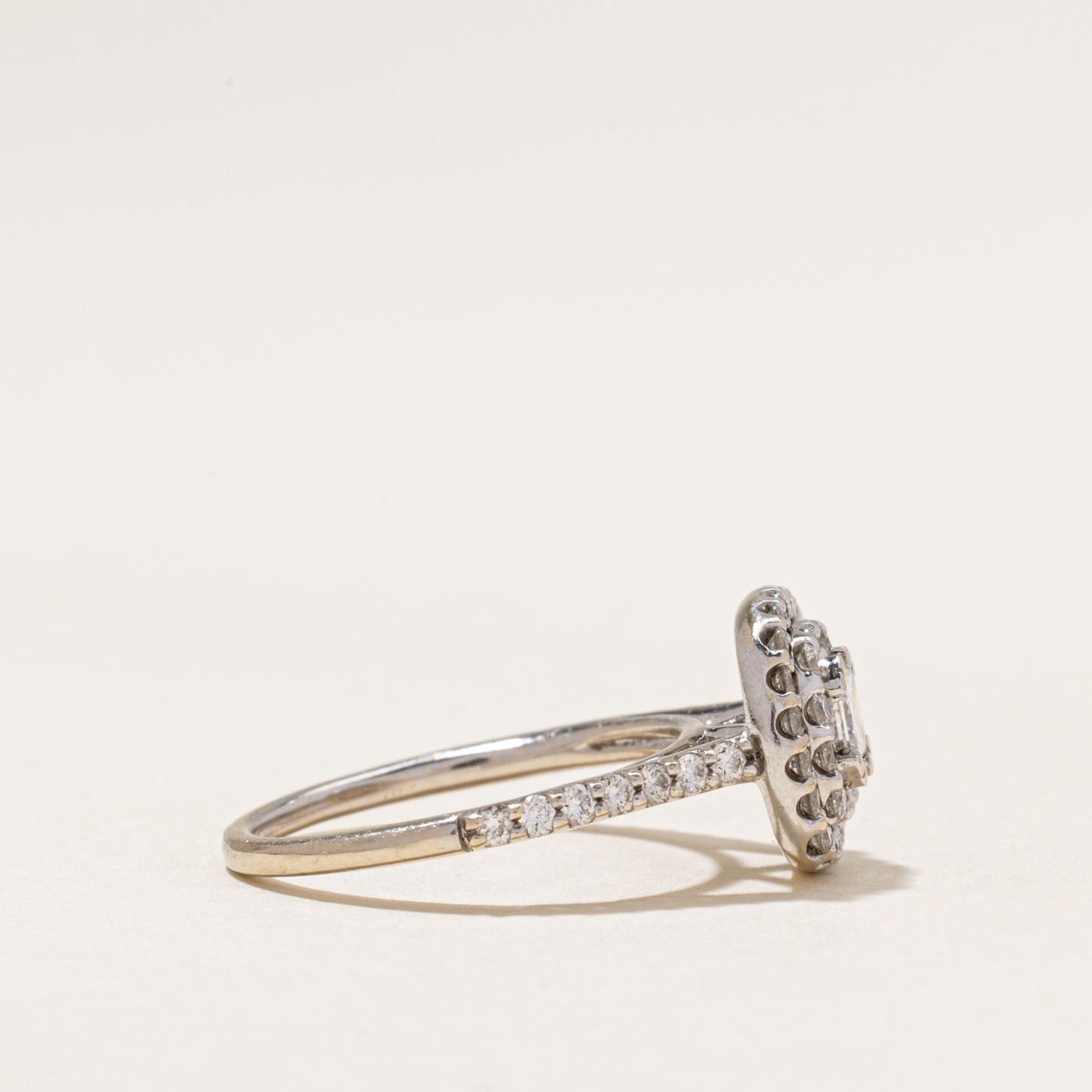 Princess Cut Diamond Double Halo Ring | 0.68ctw | SZ 5