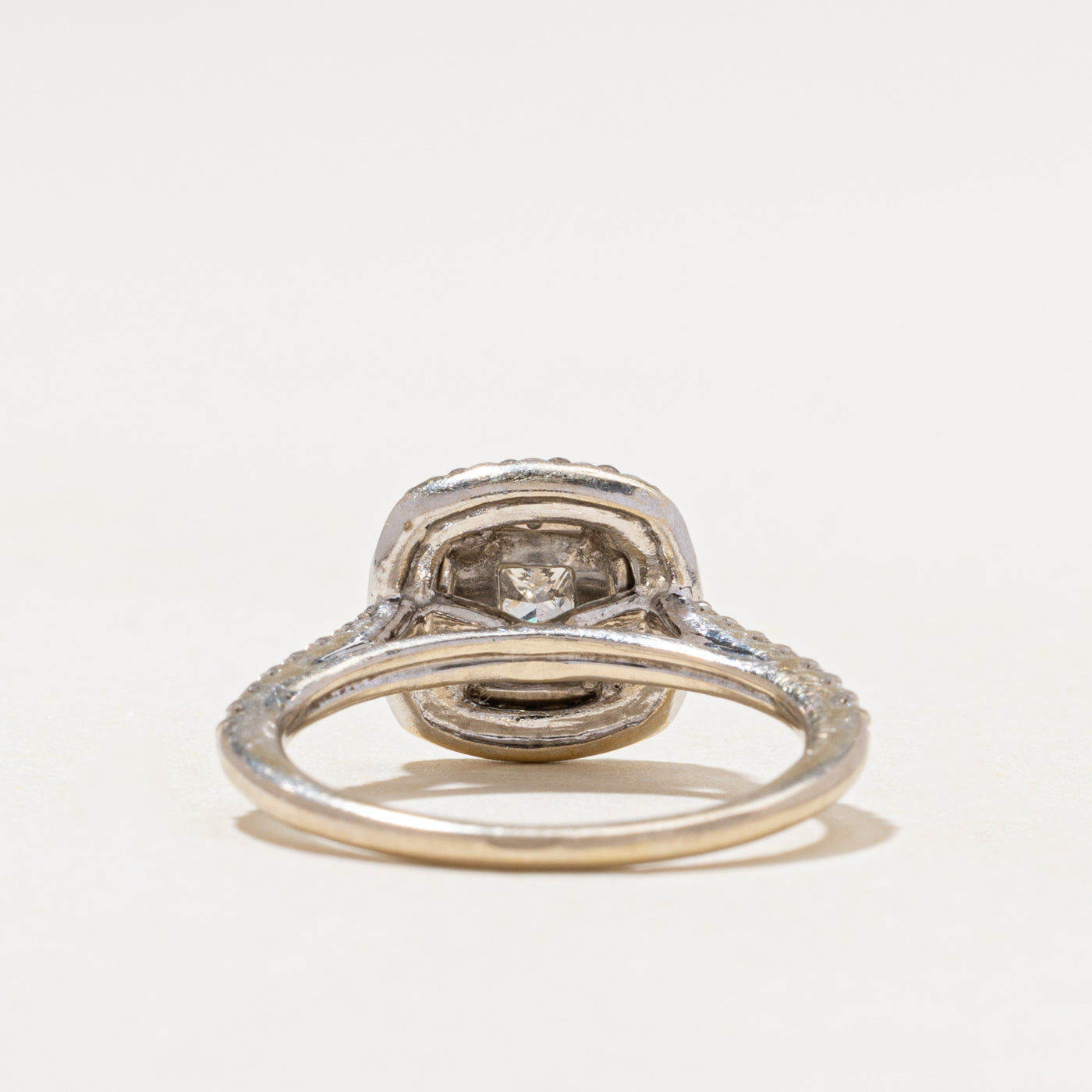 Princess Cut Diamond Double Halo Ring | 0.68ctw | SZ 5