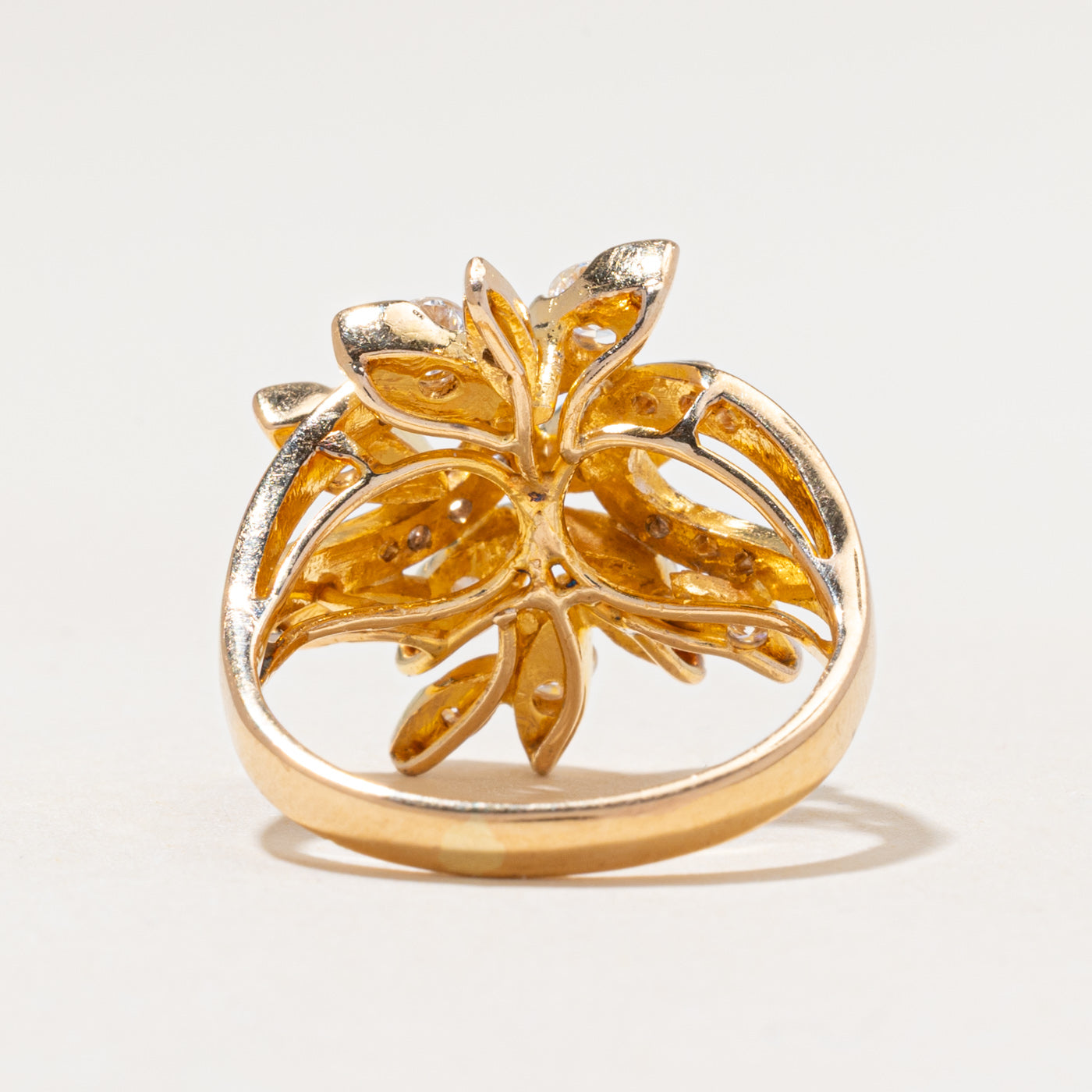 18k Scattered Diamond Cocktail Ring | 1.15ctw | SZ 7