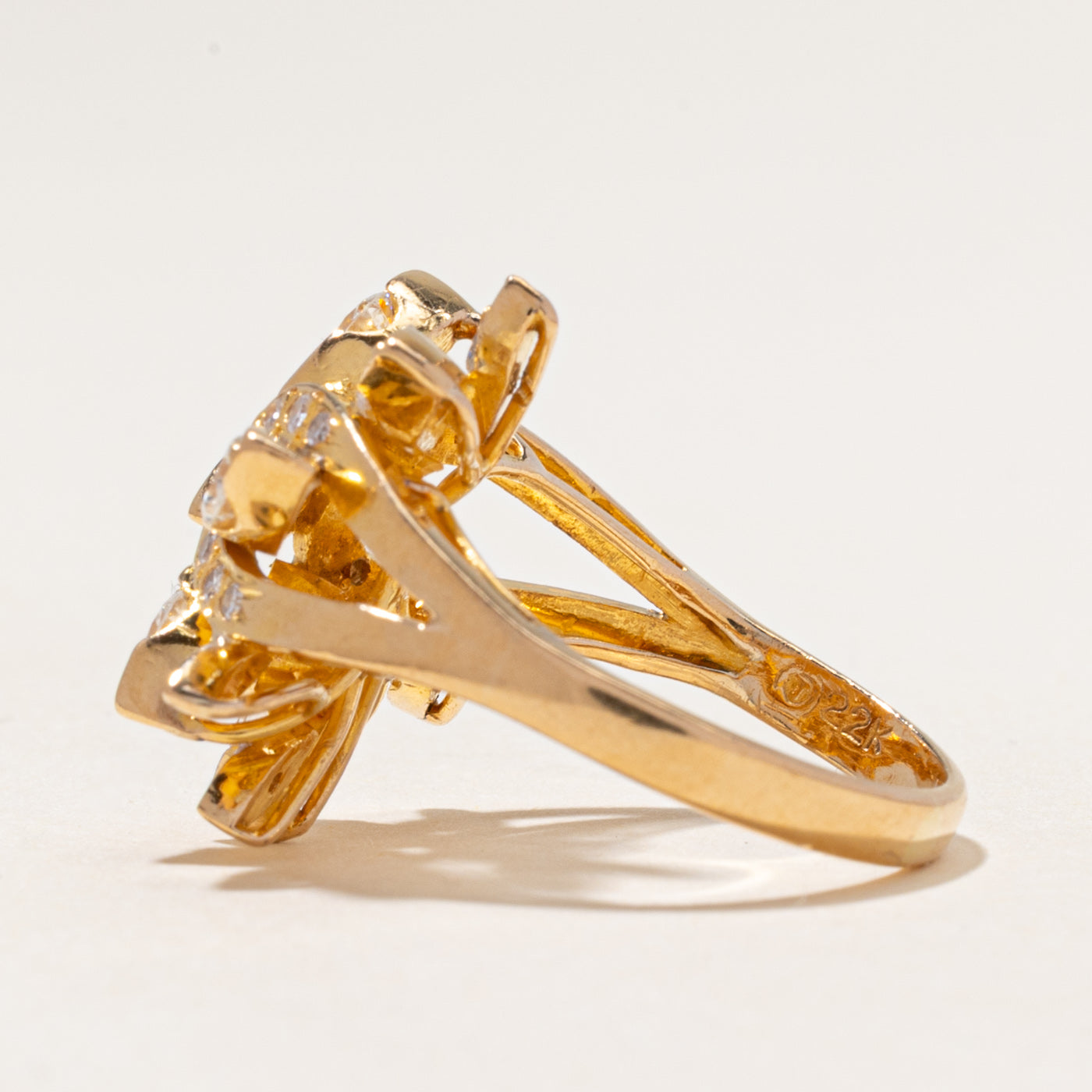18k Scattered Diamond Cocktail Ring | 1.15ctw | SZ 7