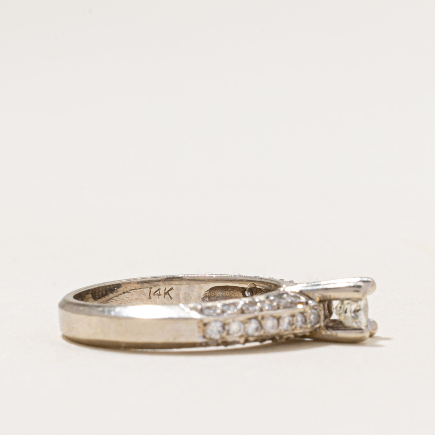 White Gold High Set Diamond Ring | 0.75ctw | SZ 6.75