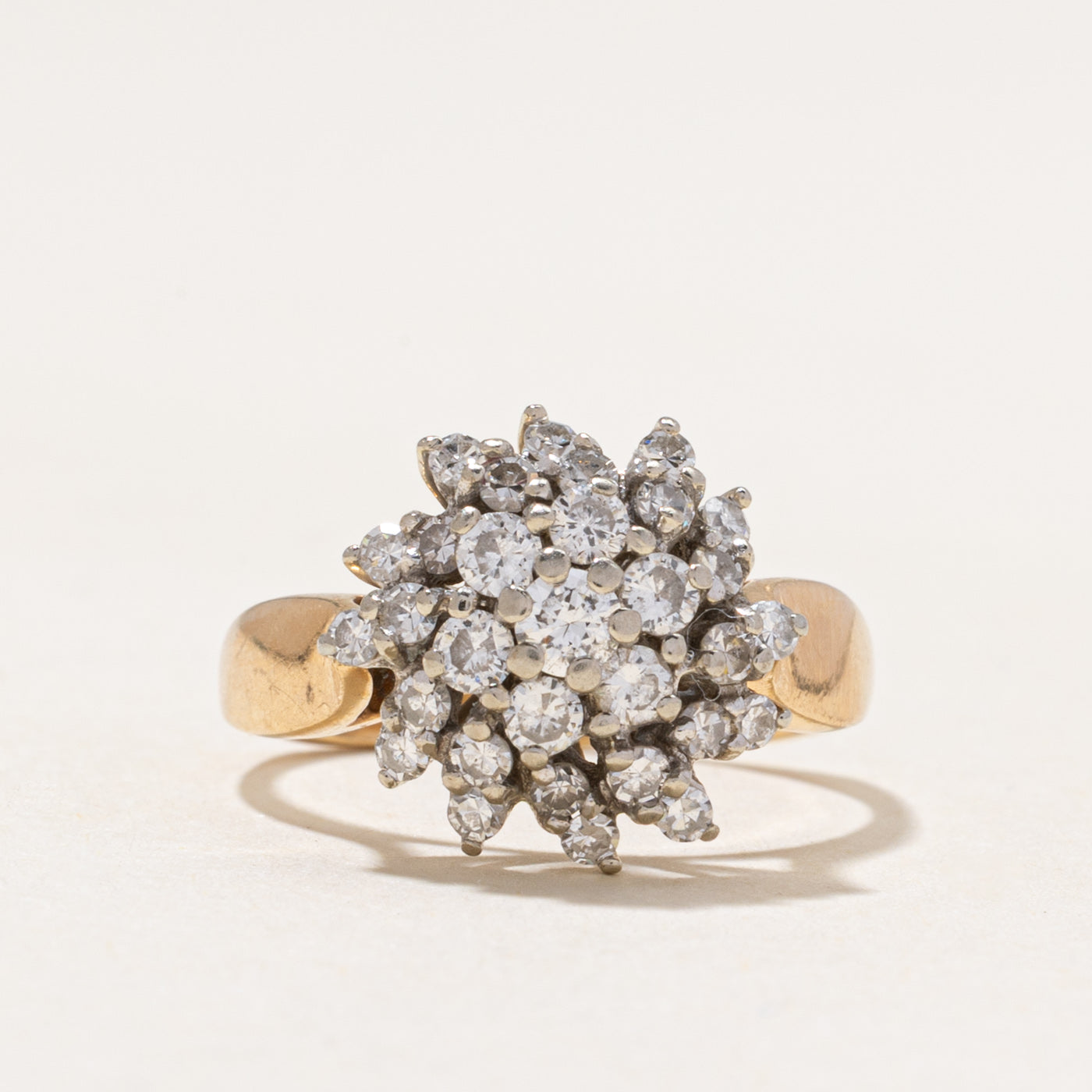 14k Diamond Cluster Ring | 0.73ctw | SZ 5.75