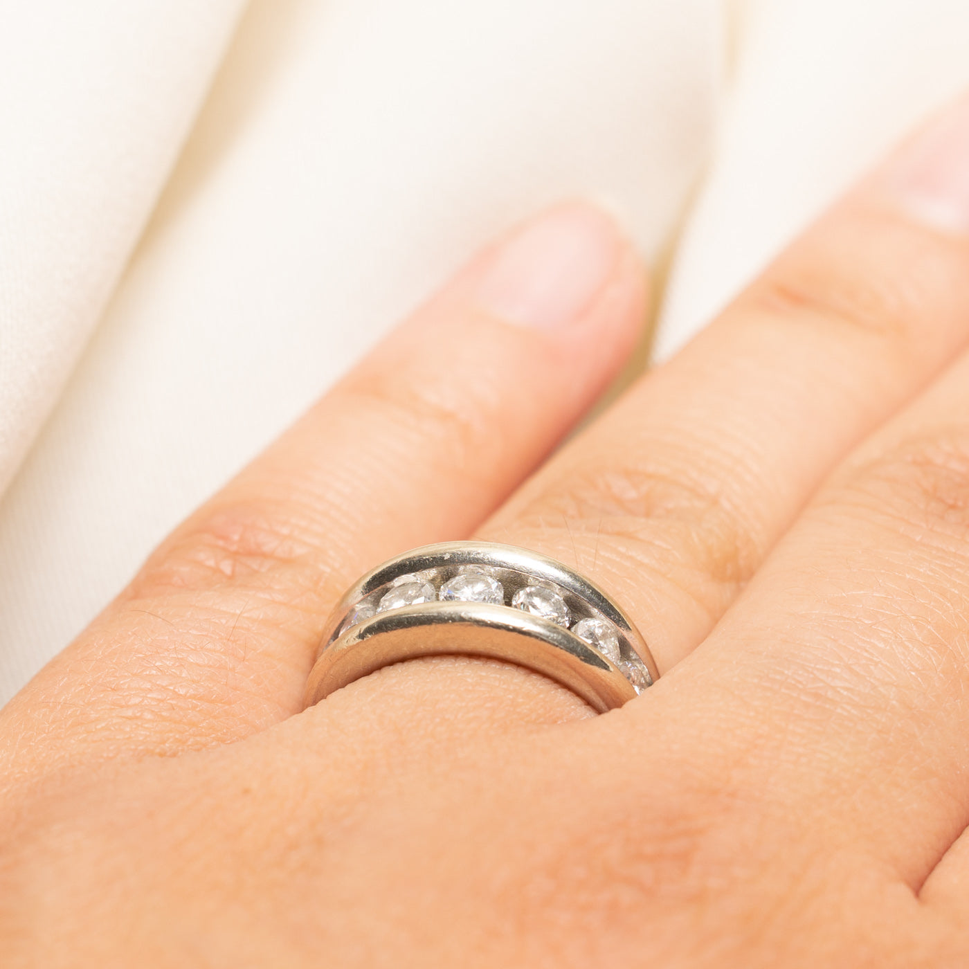 Channel Set Diamond Chunky Ring | 1.00ctw | SZ 6.5