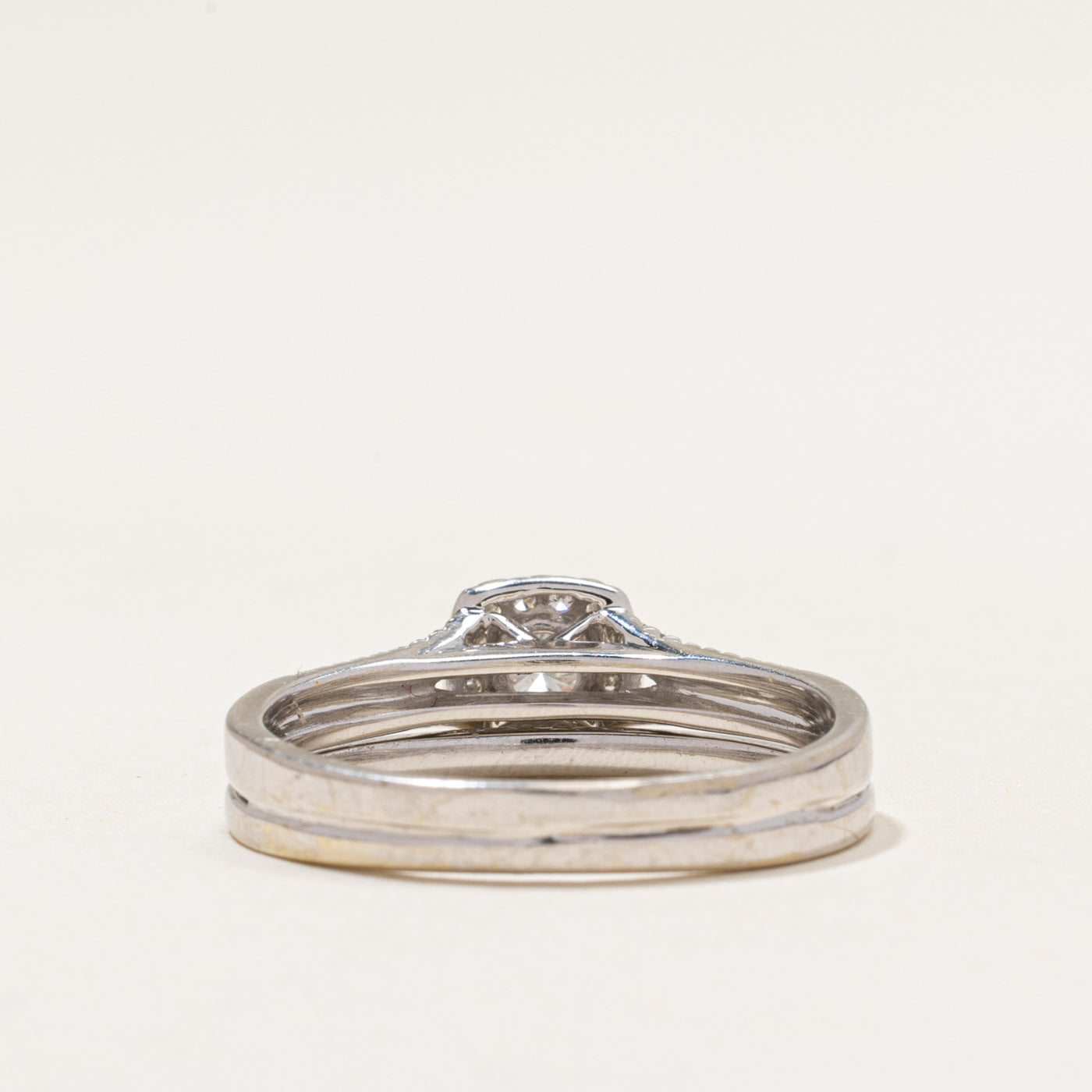White Gold Diamond Accented Halo Ring | 0.38ctw | SZ 8.75