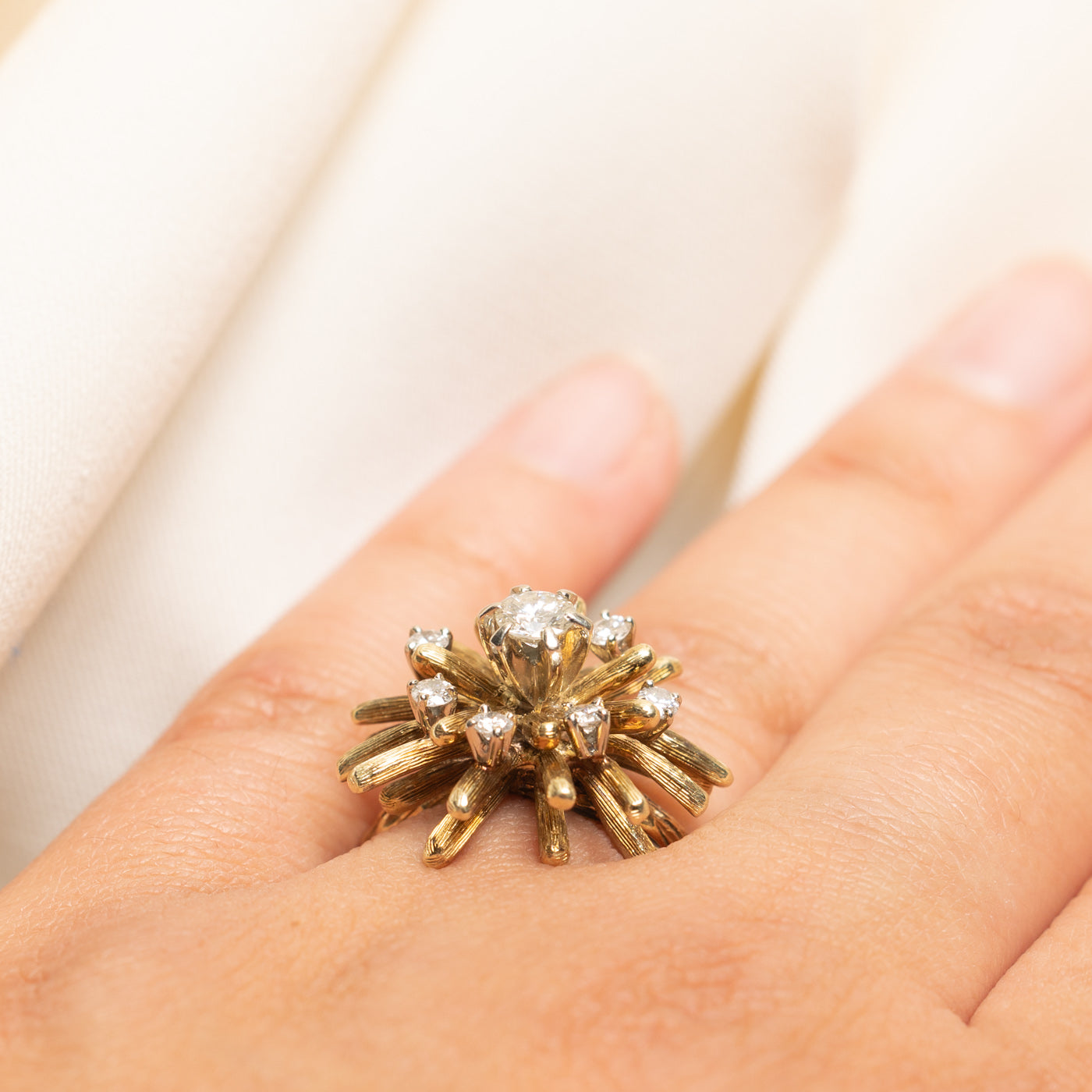 Scattered Diamond Cocktail Ring | 0.75ctw | SZ 7.25