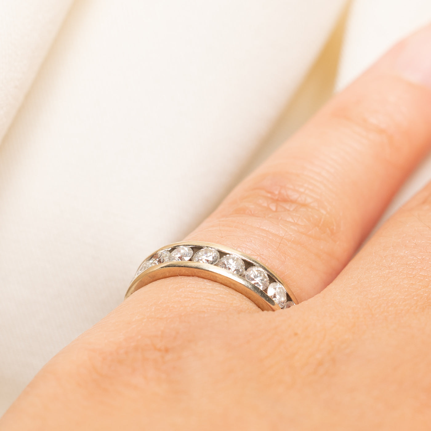 Channel Set Semi Eternity Diamond Band | 1.10ctw | 3.30mm | SZ 5.25